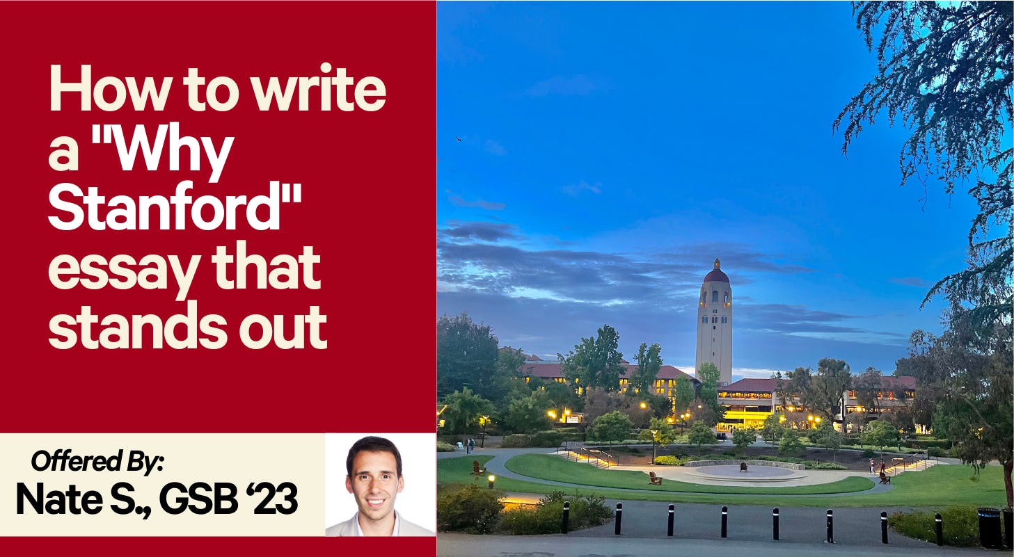 How to write a "Why Stanford" essay that stands out