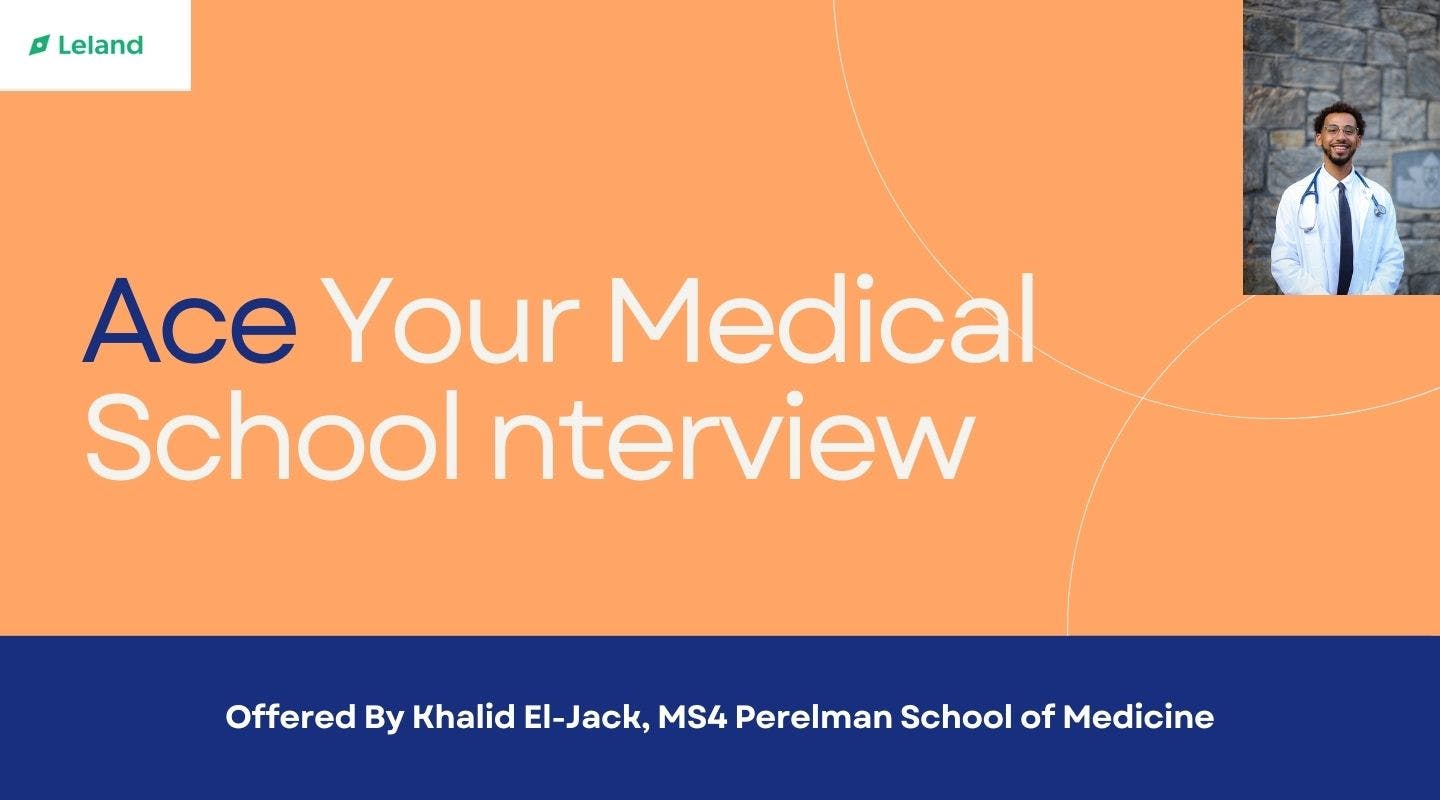Medical School Interview Walkthrough ACE Your Next Interview! by