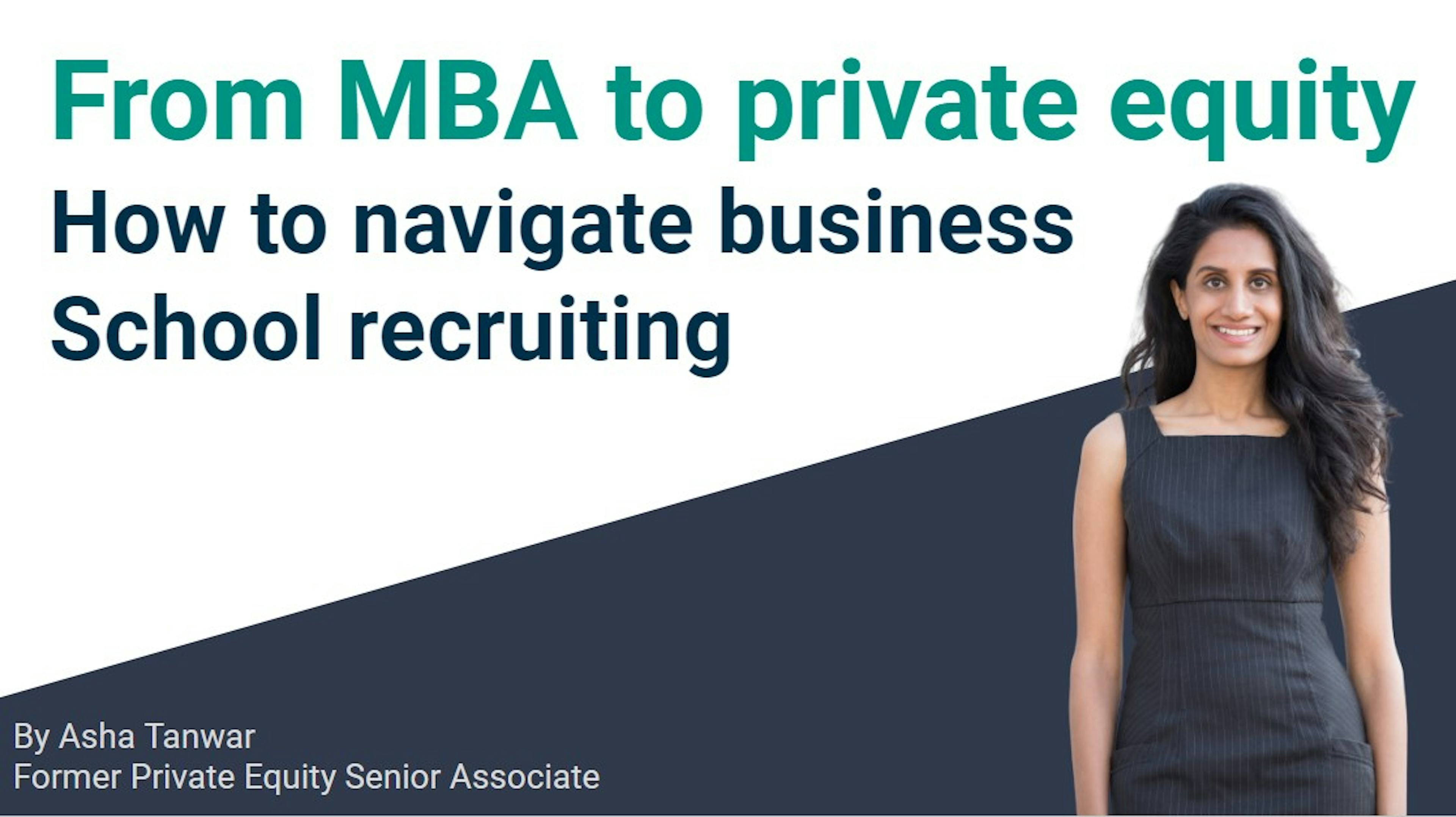 How to transition to Private Equity post-MBA