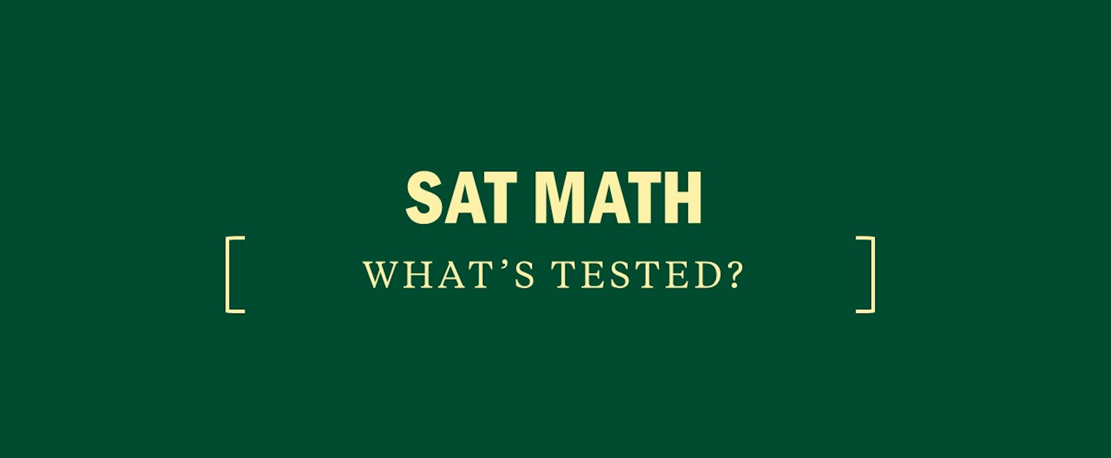 Tackling SAT Math