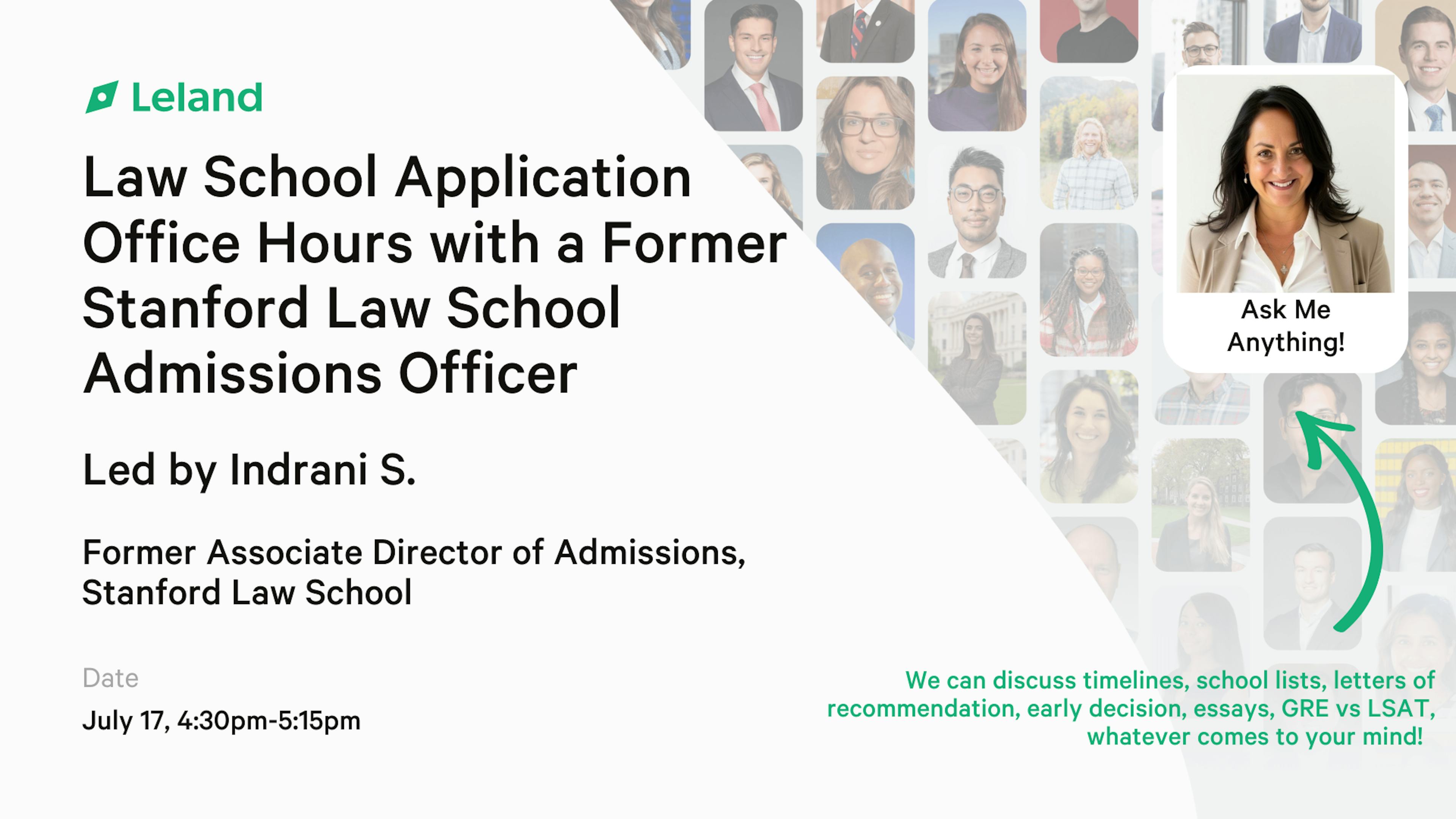 Law School App Office Hours with a Former Stanford Admissions Officer