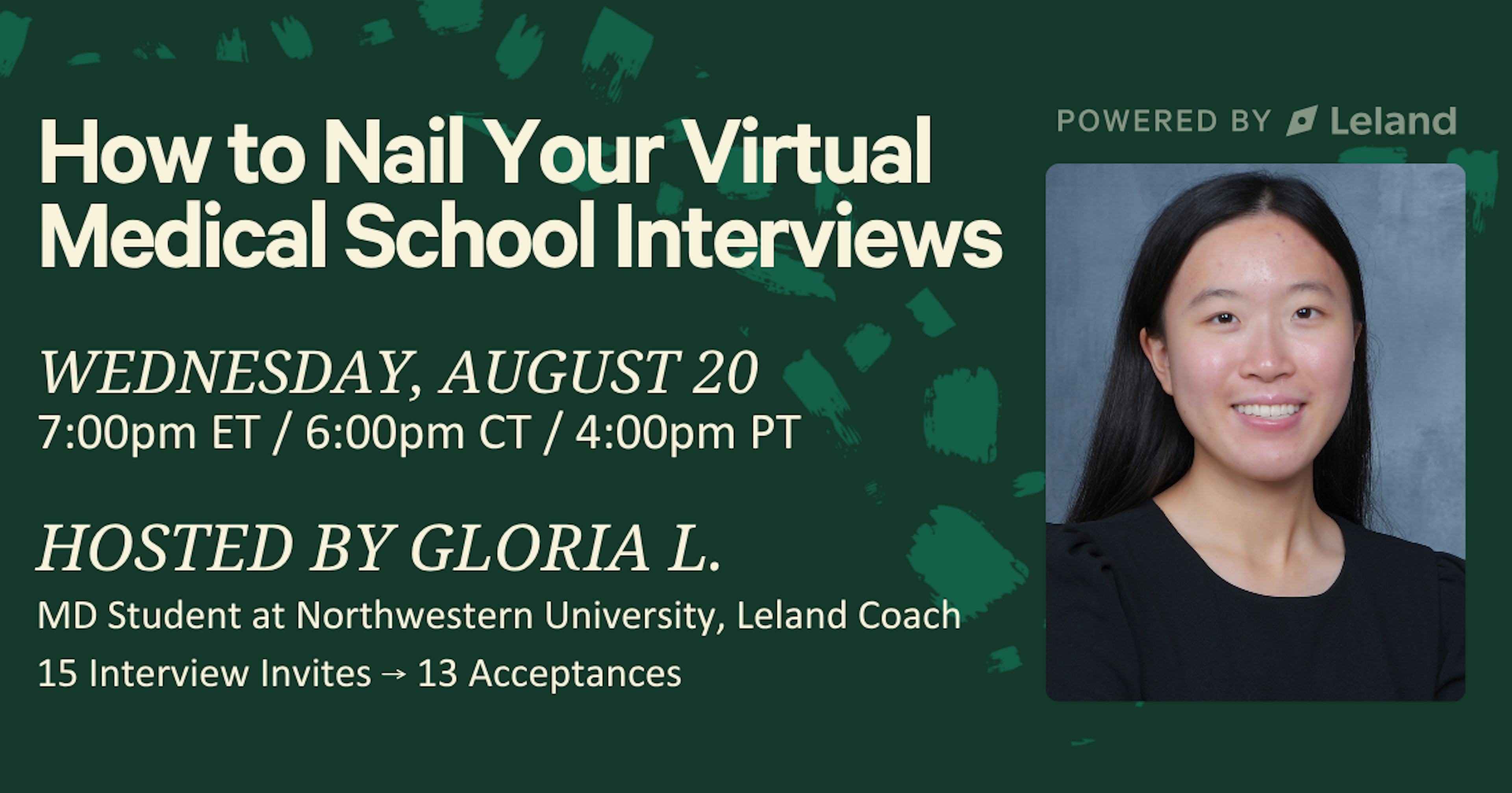 How to Nail Your Virtual Medical School Interviews