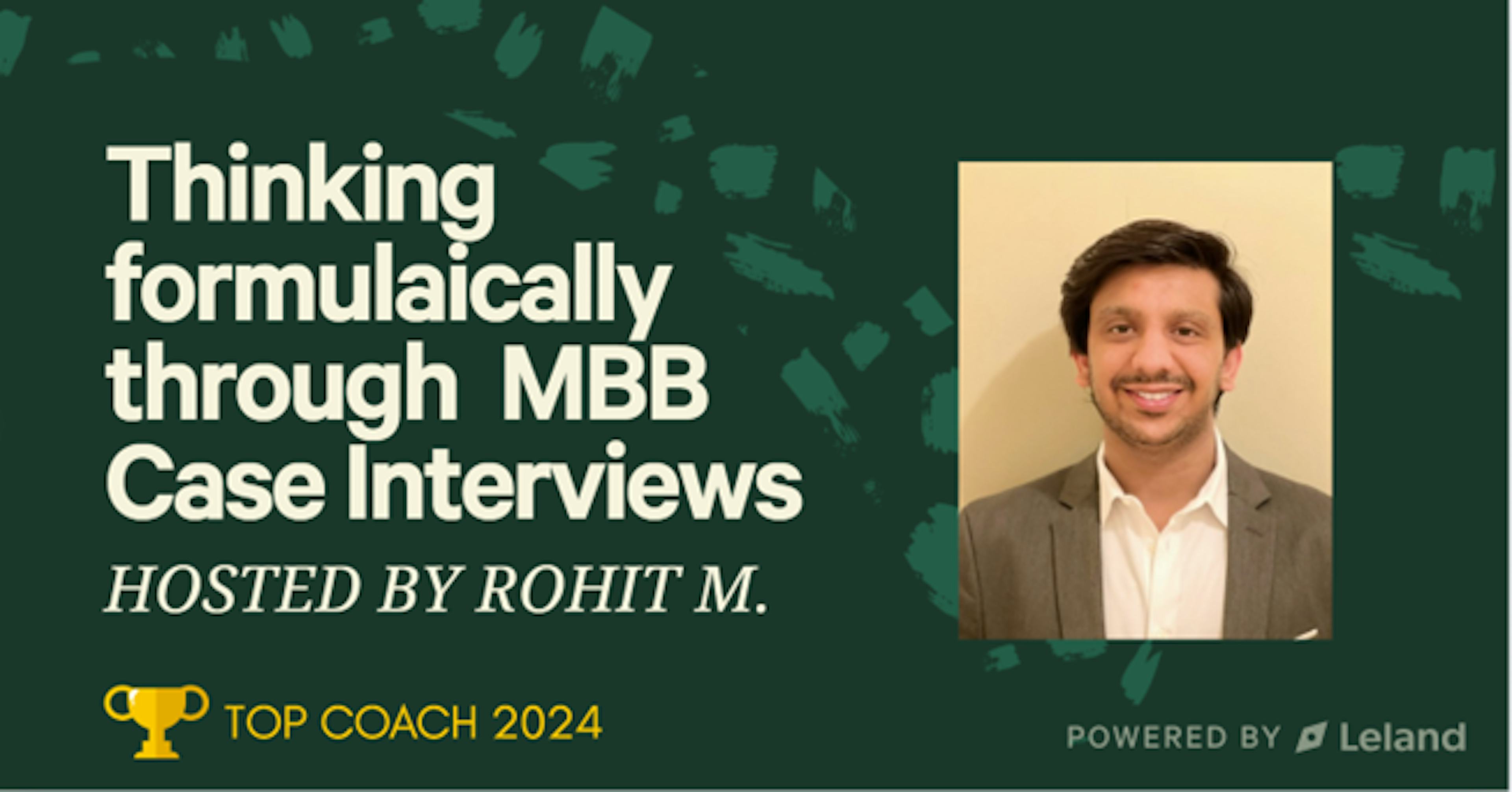 MBB Case Interview approaching? Don't stress, think formulaically!