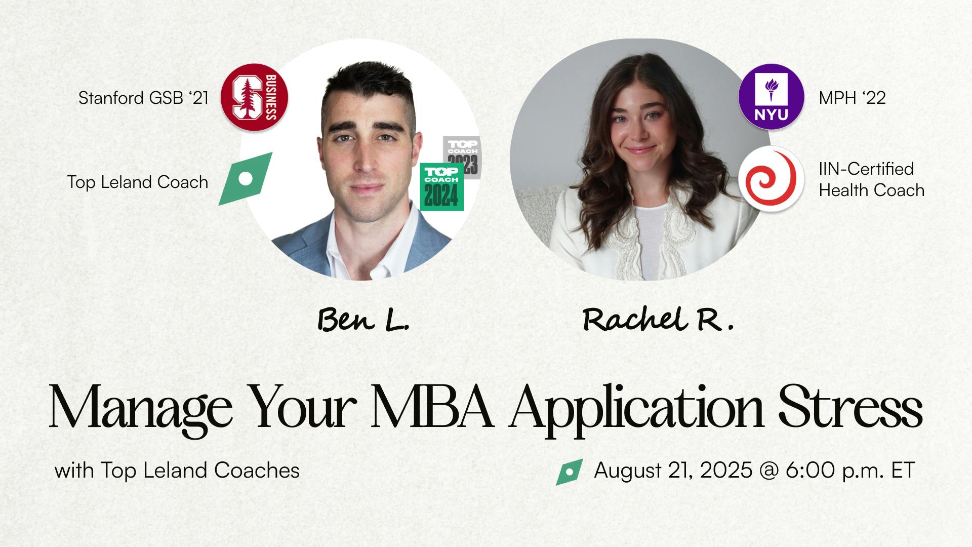 Manage Your MBA Application Stress | Leland