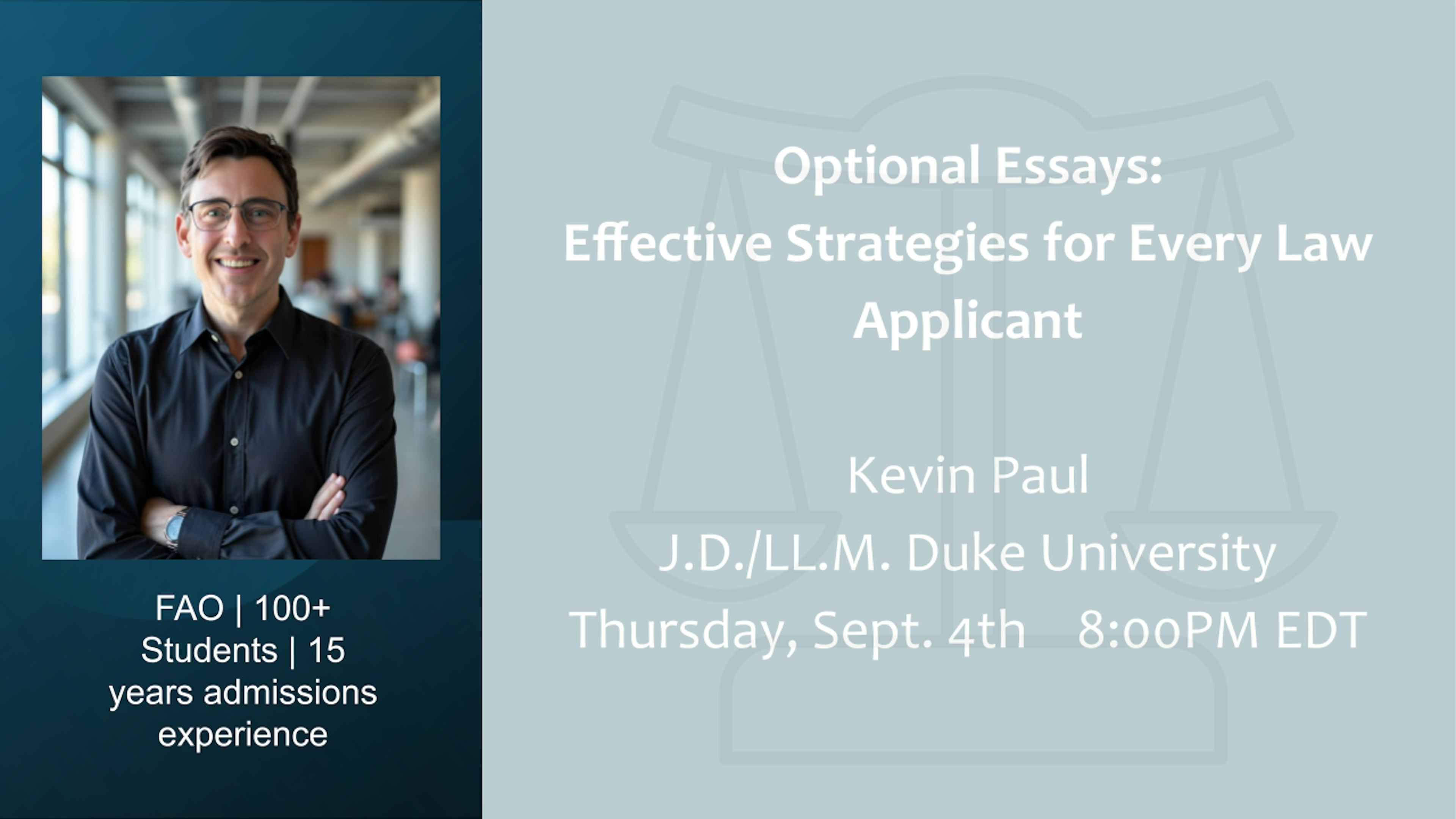 Optional Essays: Effective Strategies for Every Law Applicant