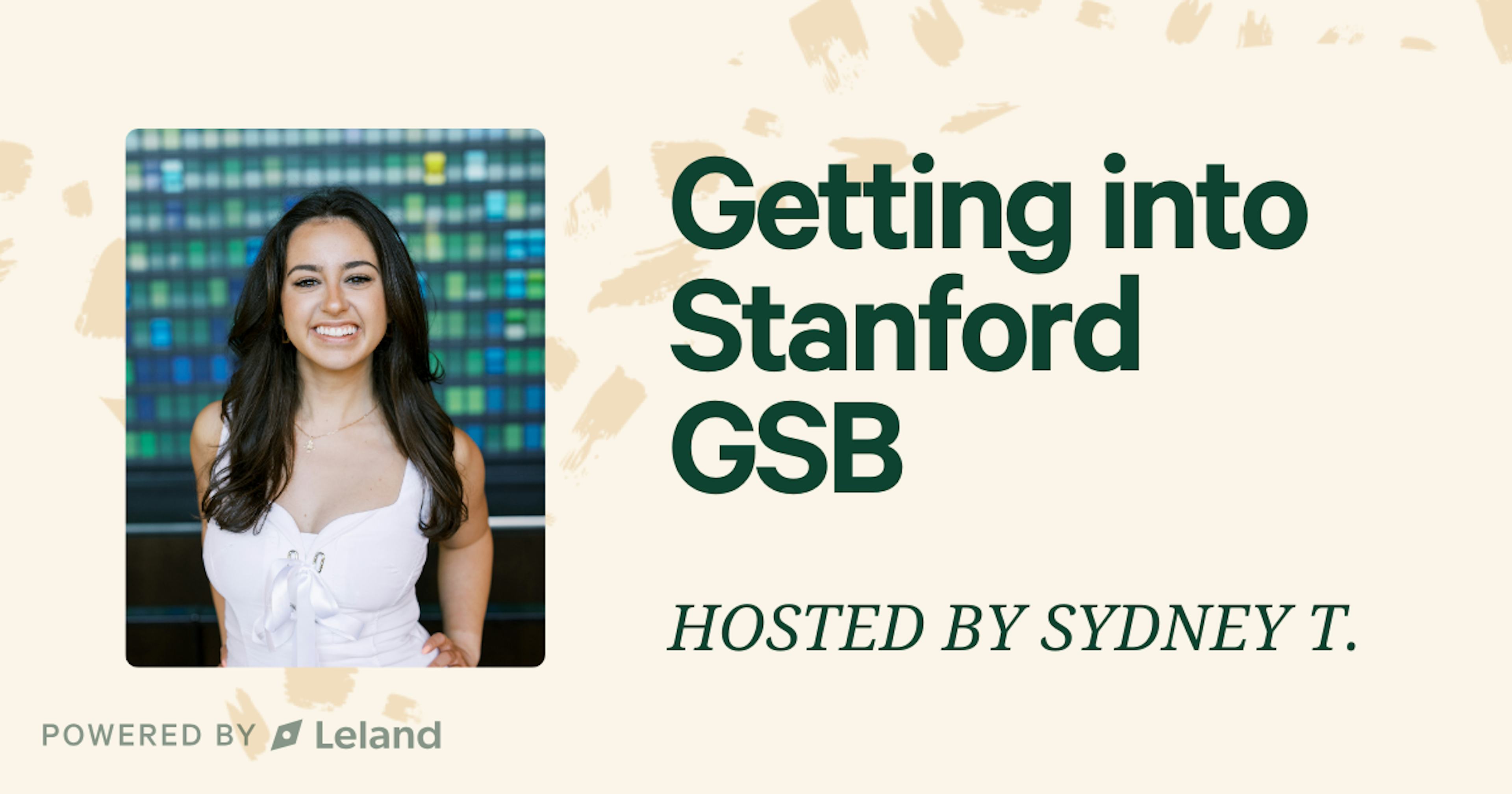 Getting into Stanford GSB