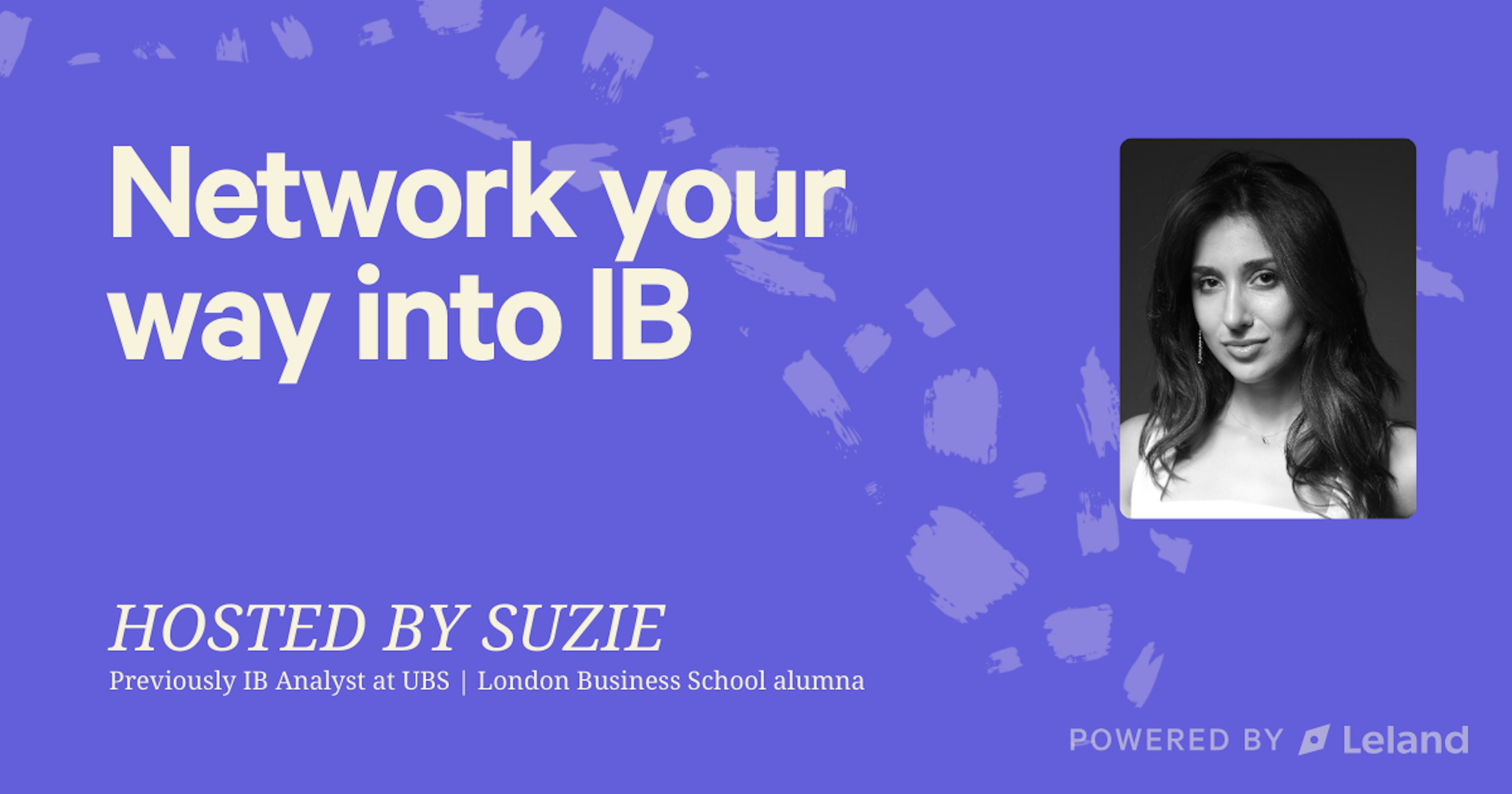 Network your way into IB
