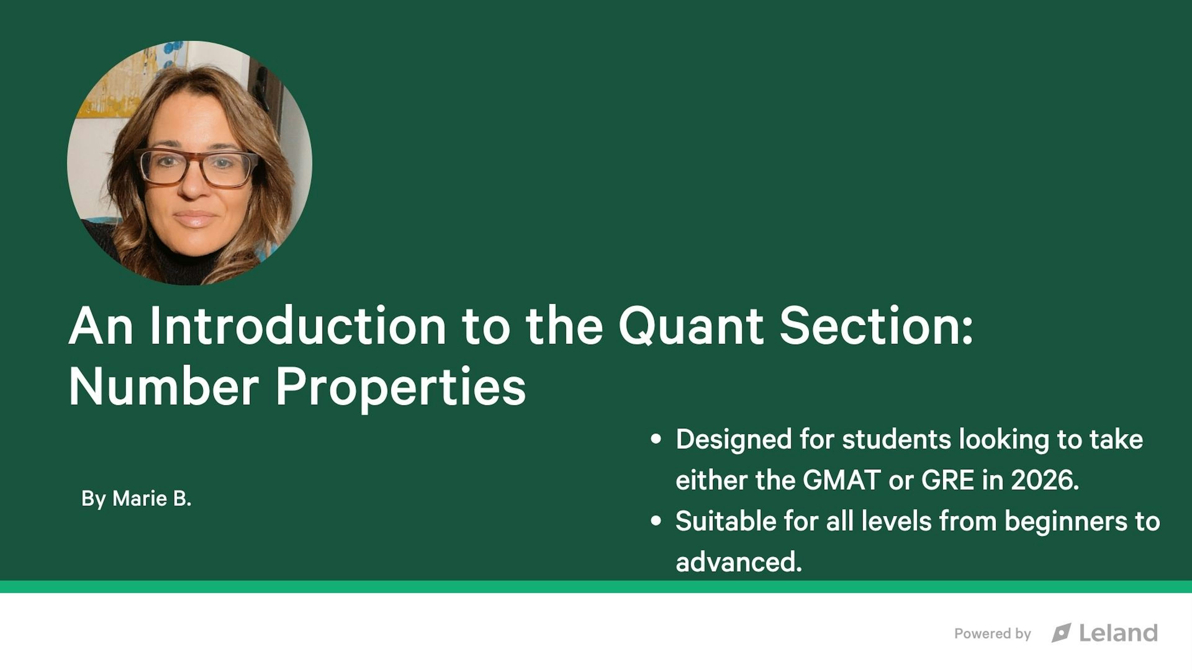 Introduction to Quant: A Lesson on Number Properties