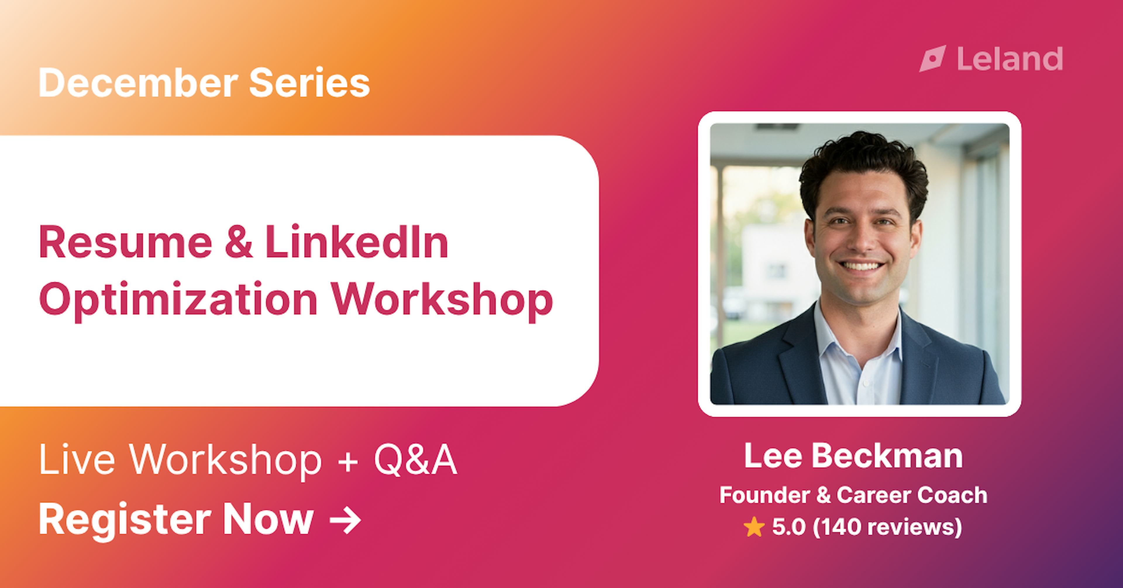 December Series: Resume & LinkedIn Optimization Workshop