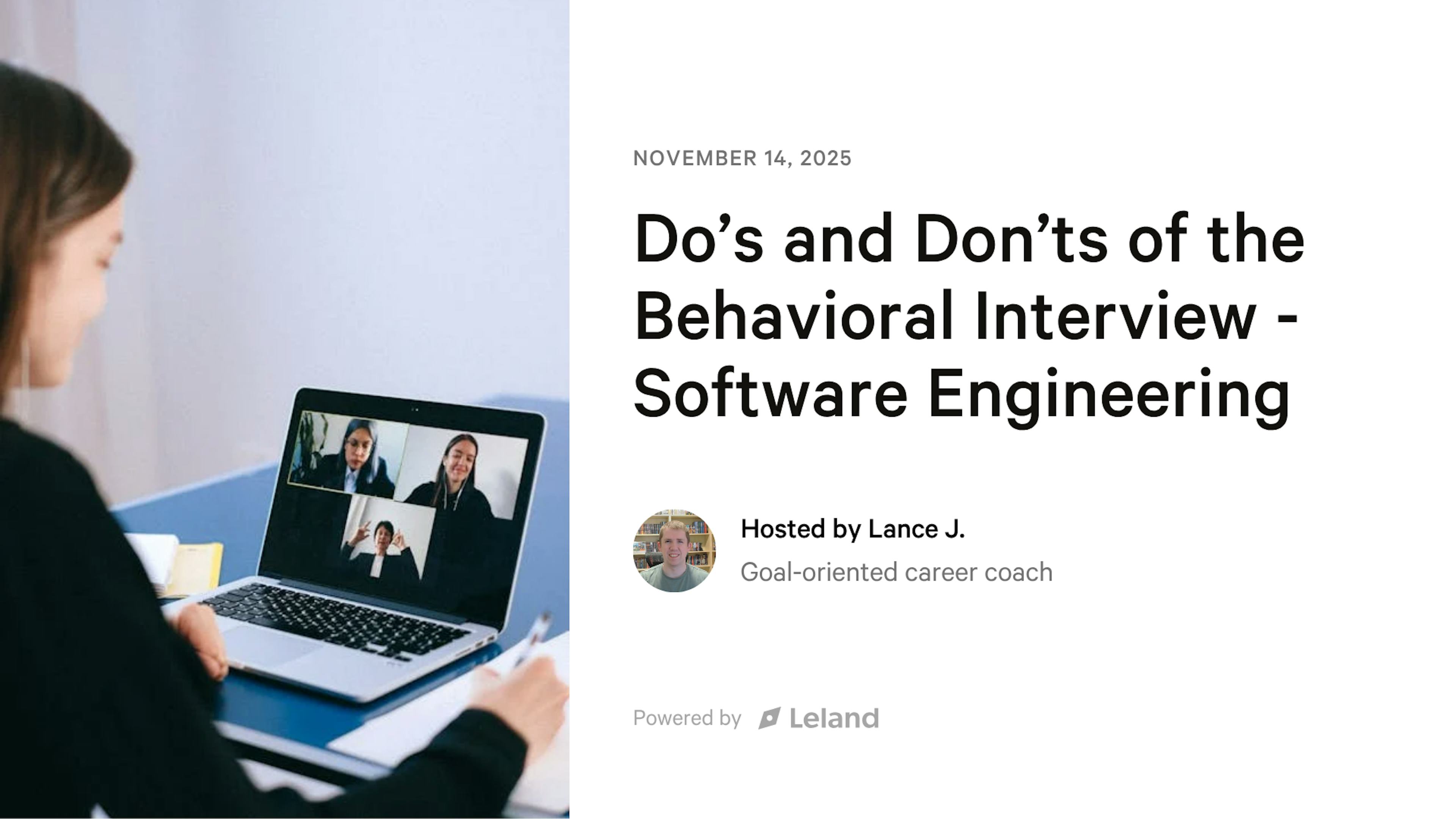 Do’s and Don’ts of the Behavioral Interview - Software Engineering