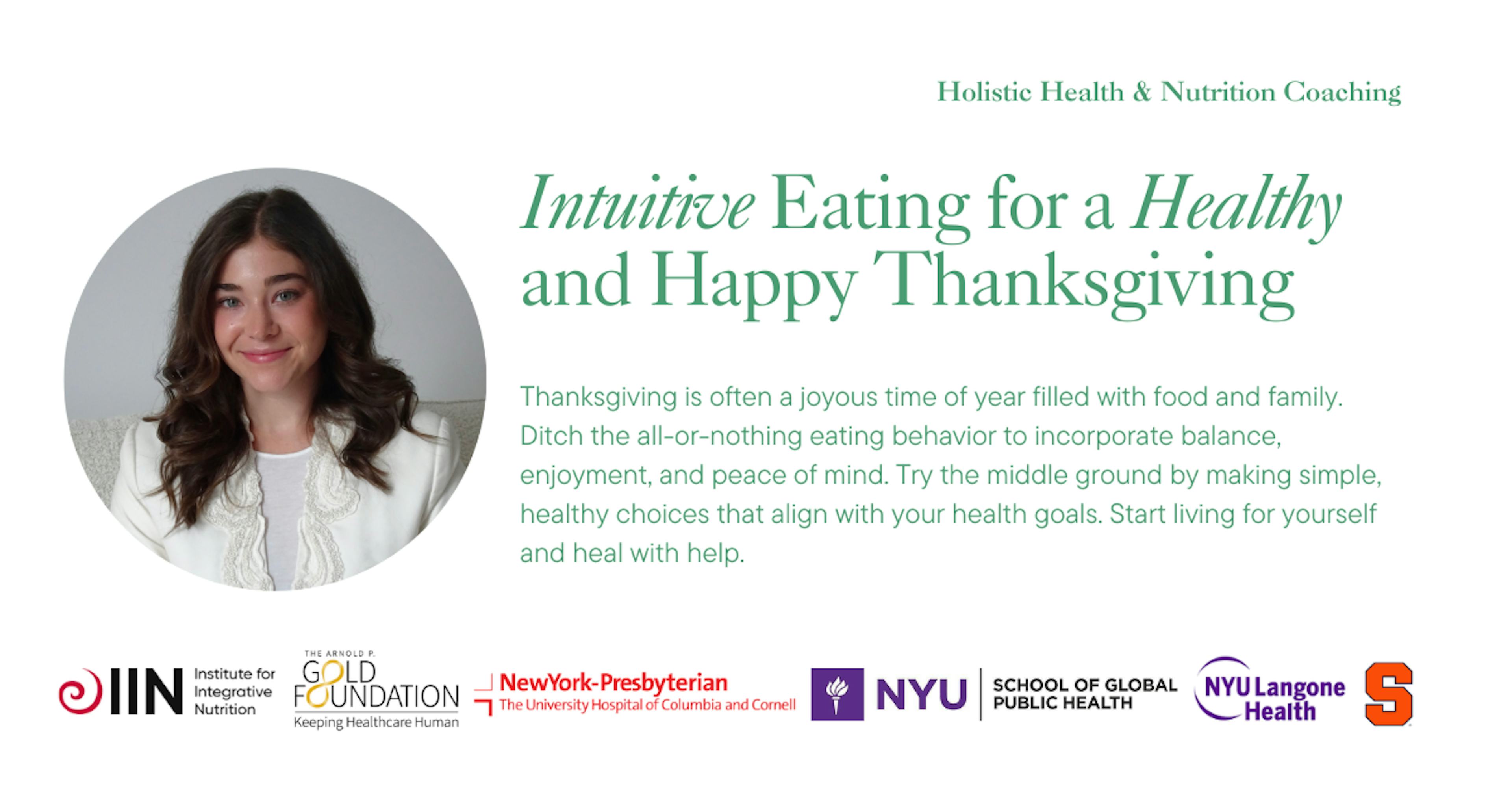 Intuitive Eating for a Happy and Healthy Thanksgiving