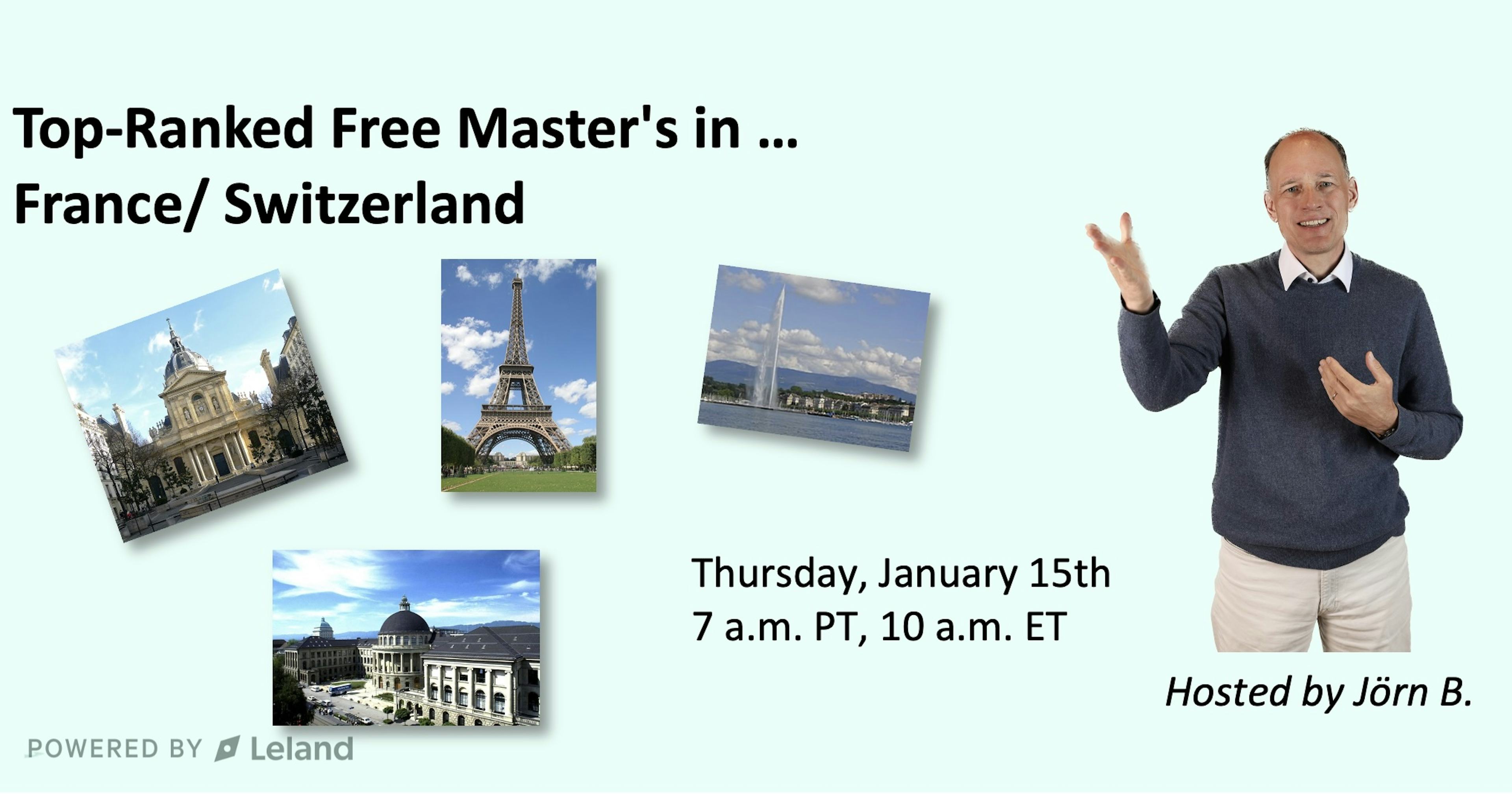 Top-Ranked Free Master's in … France and Switzerland