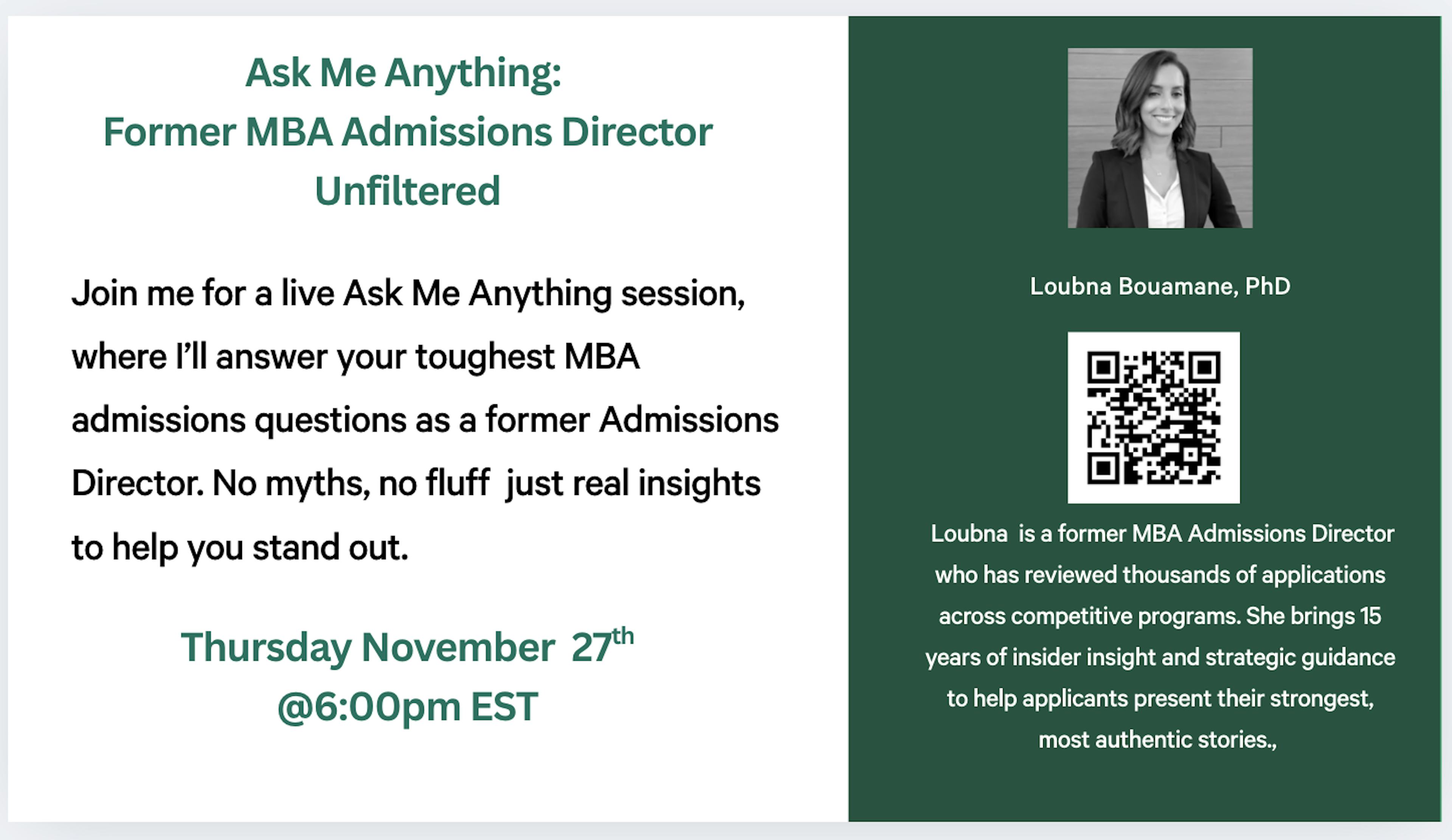 Ask Me Anything: Former MBA Admissions Director Unfiltered