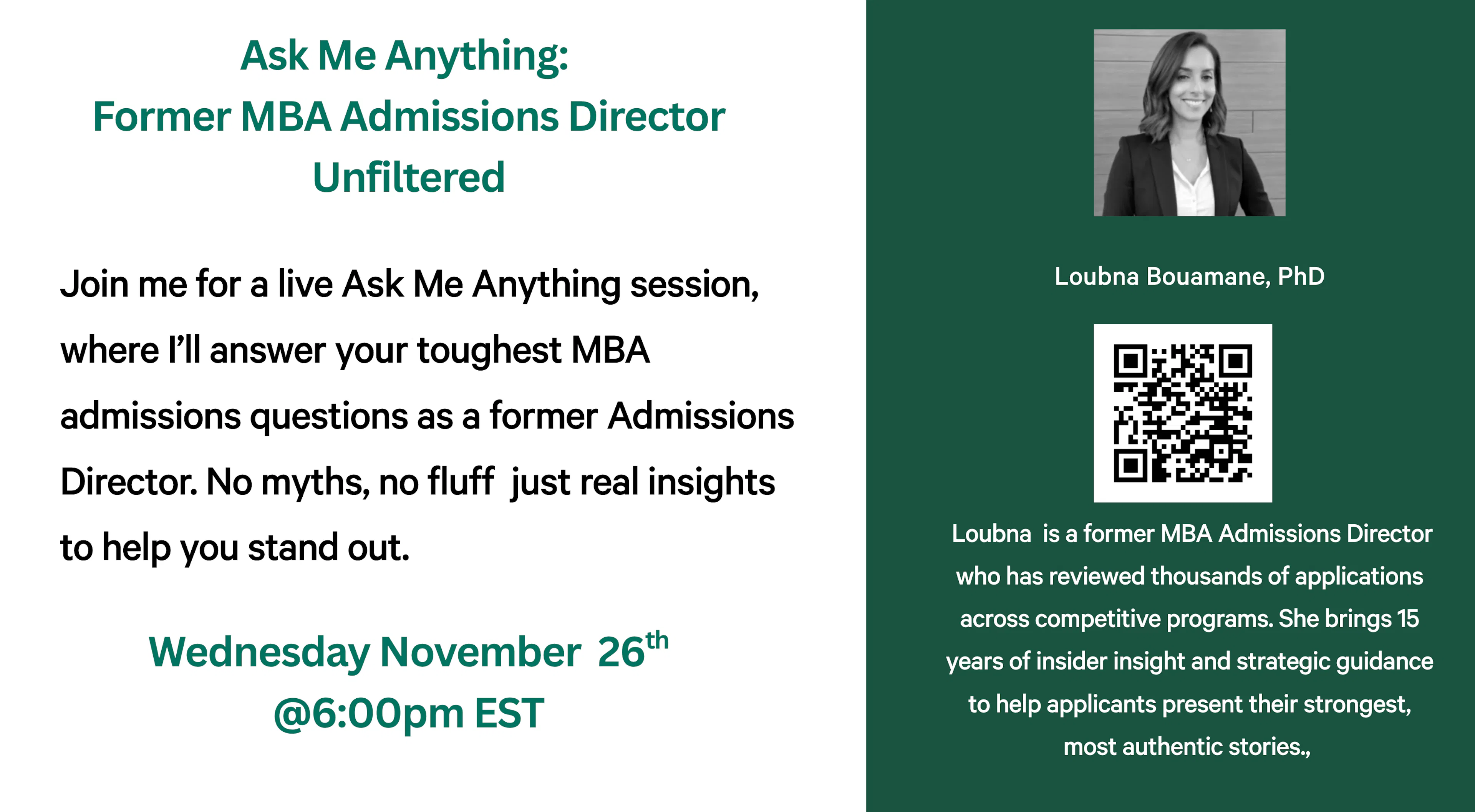 Ask Me Anything: Former MBA Admissions Director Unfiltered