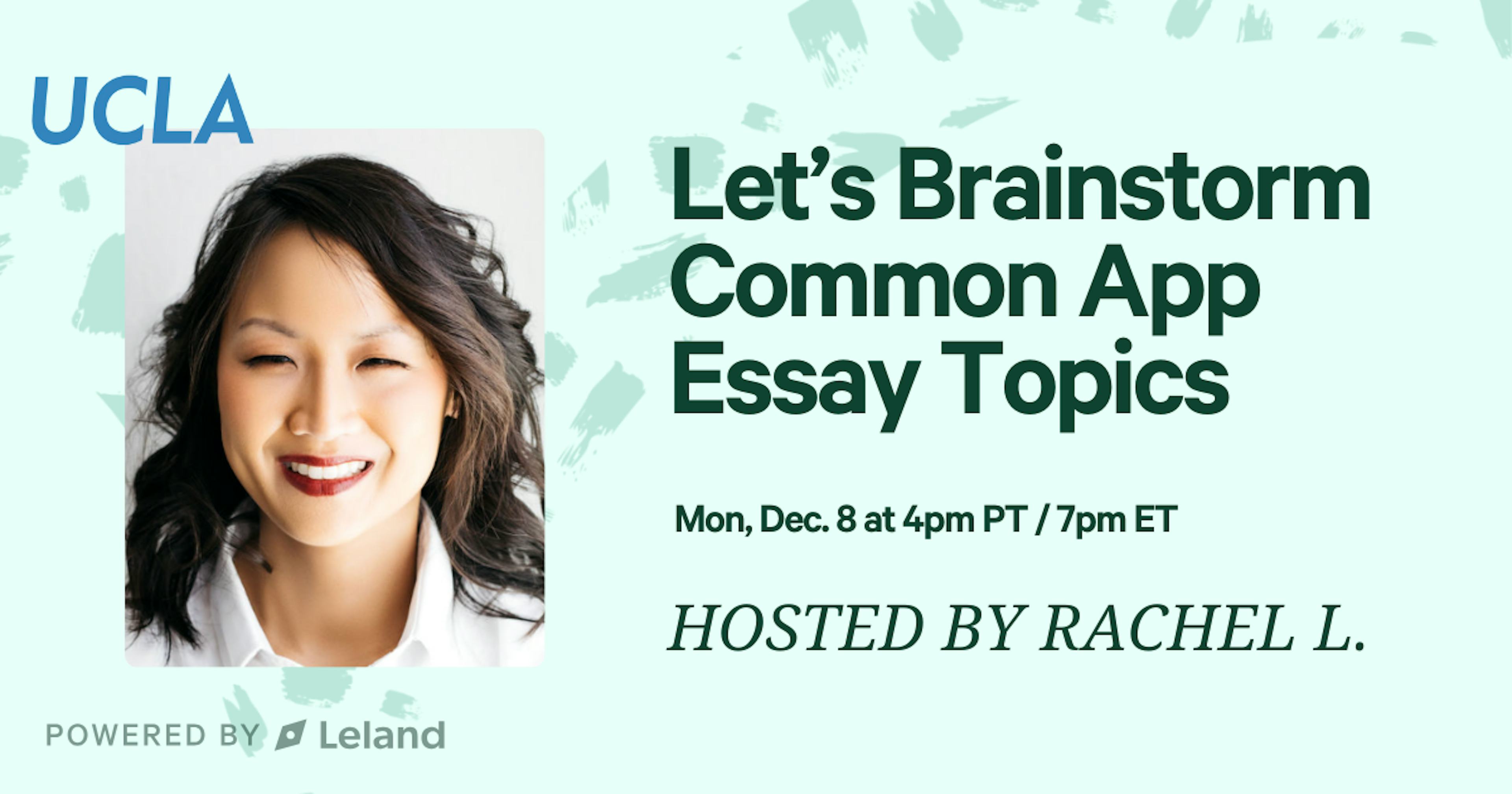 Let's Brainstorm Common App Essay Topics