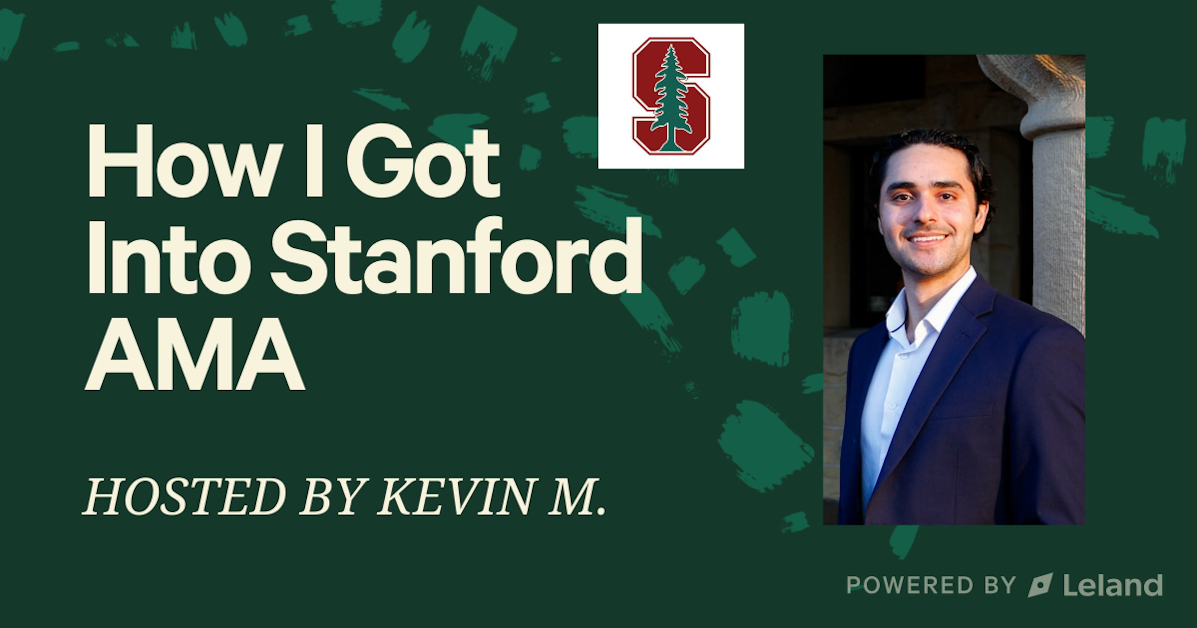 How I Got Into Stanford AMA