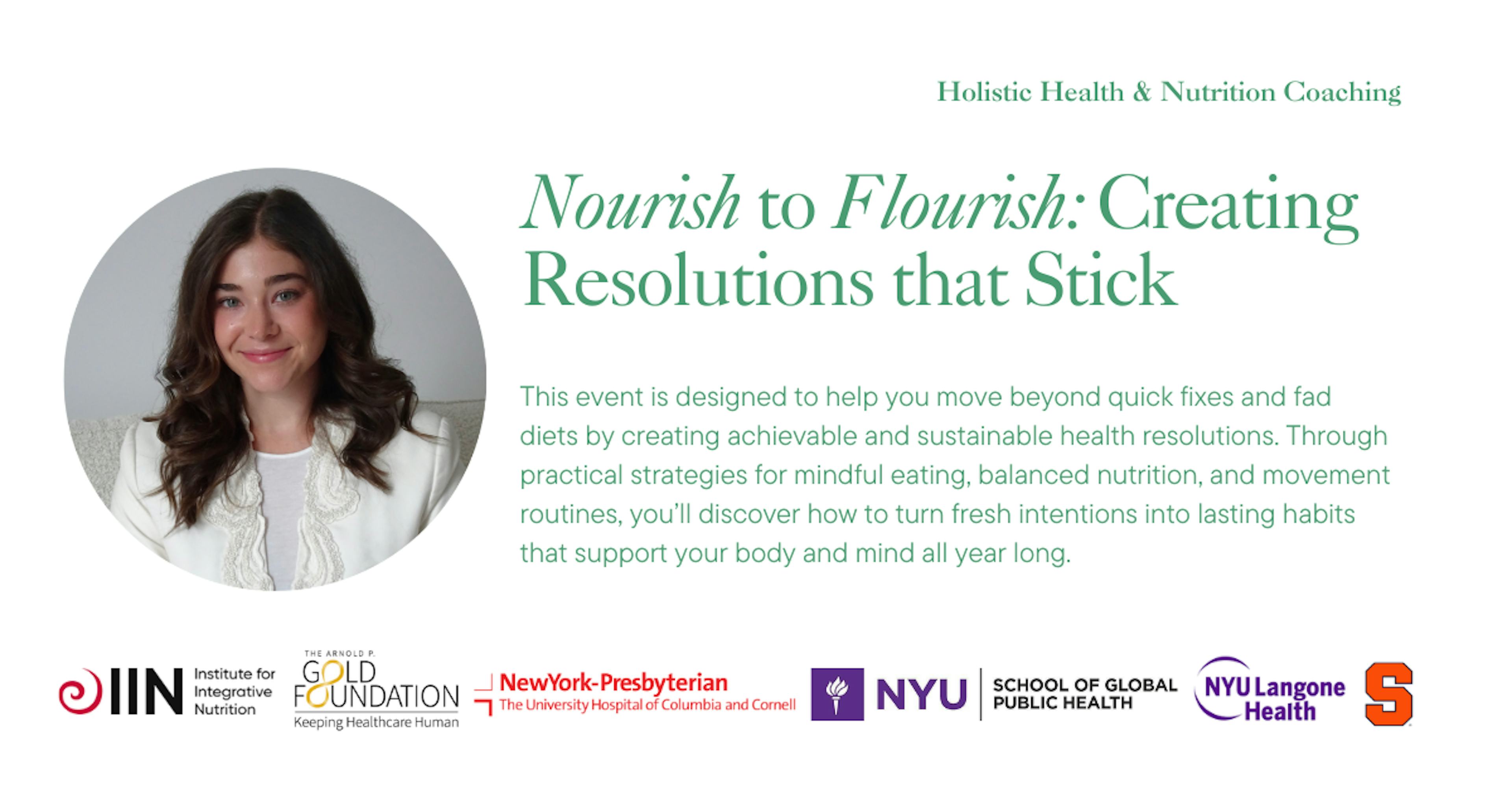 Nourish to Flourish: Creating Resolutions that Stick