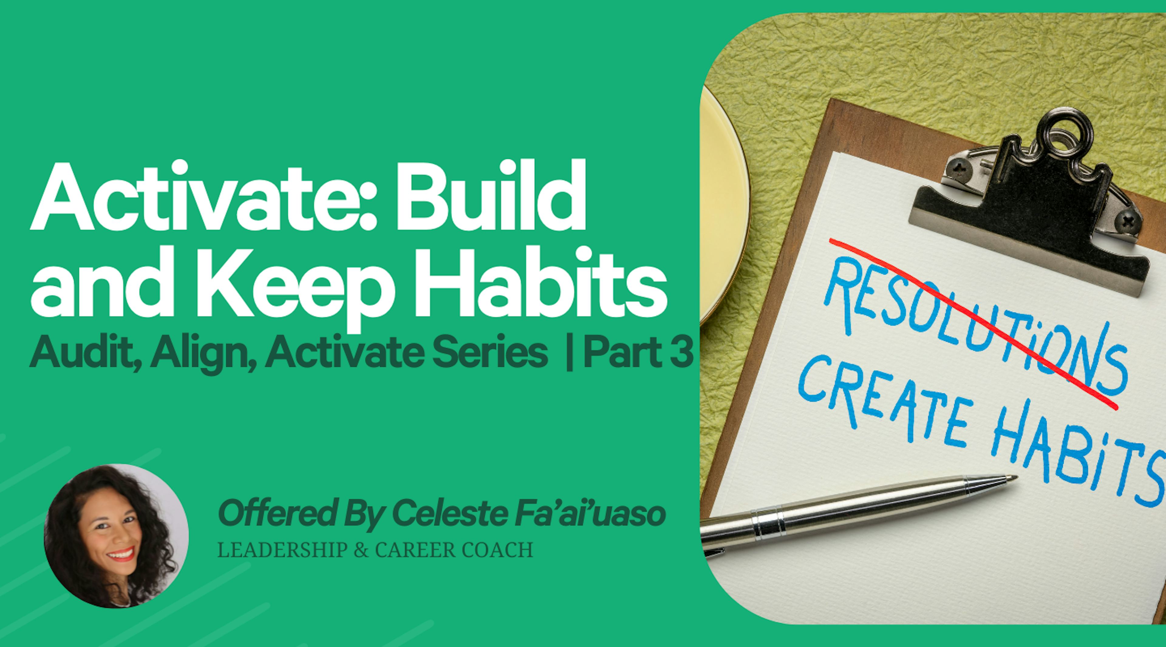 Activate: Build and Keep Habits 