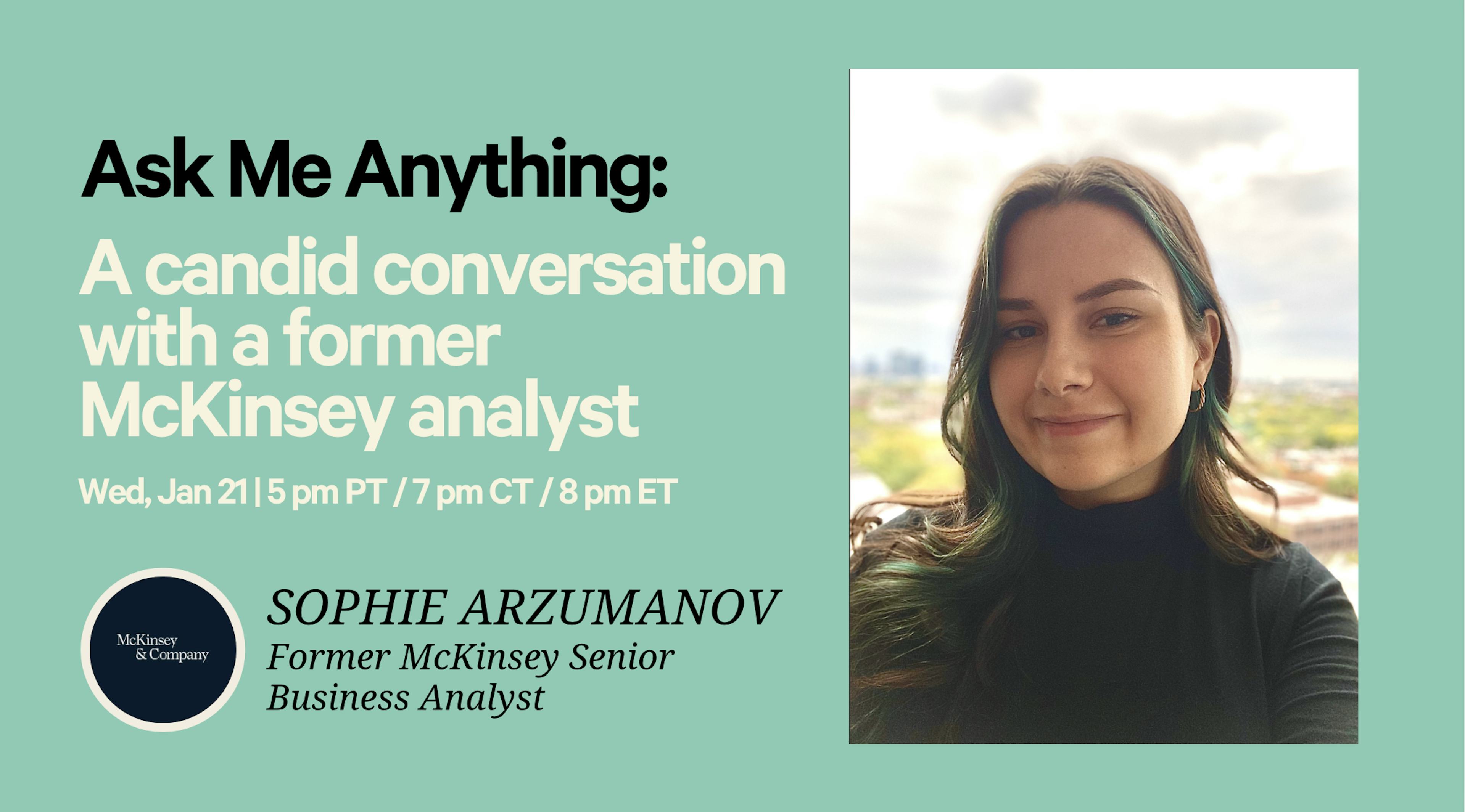 AMA: A candid conversation with a former McKinsey analyst