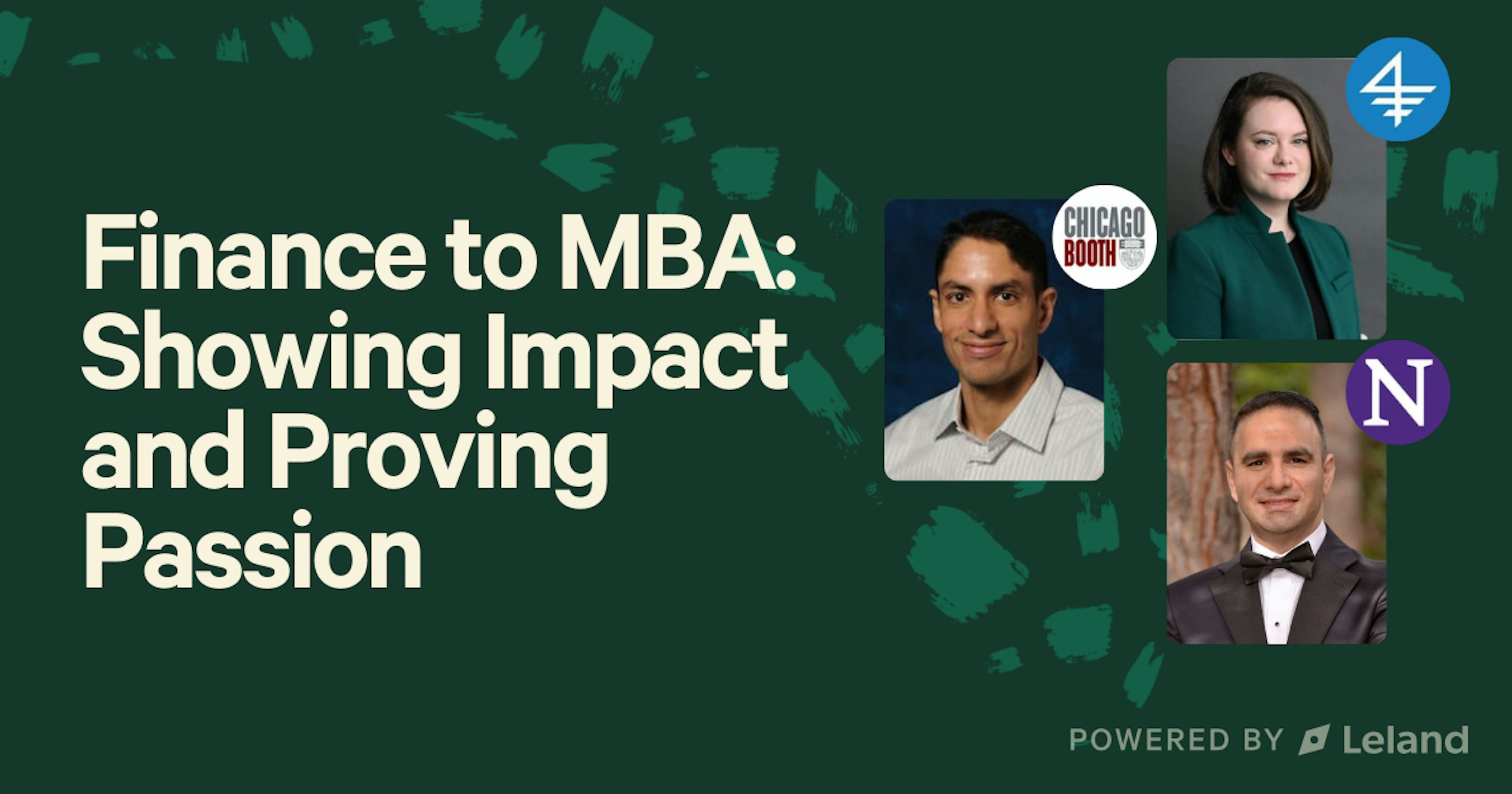 Finance to MBA: Showing Impact and Proving Passion