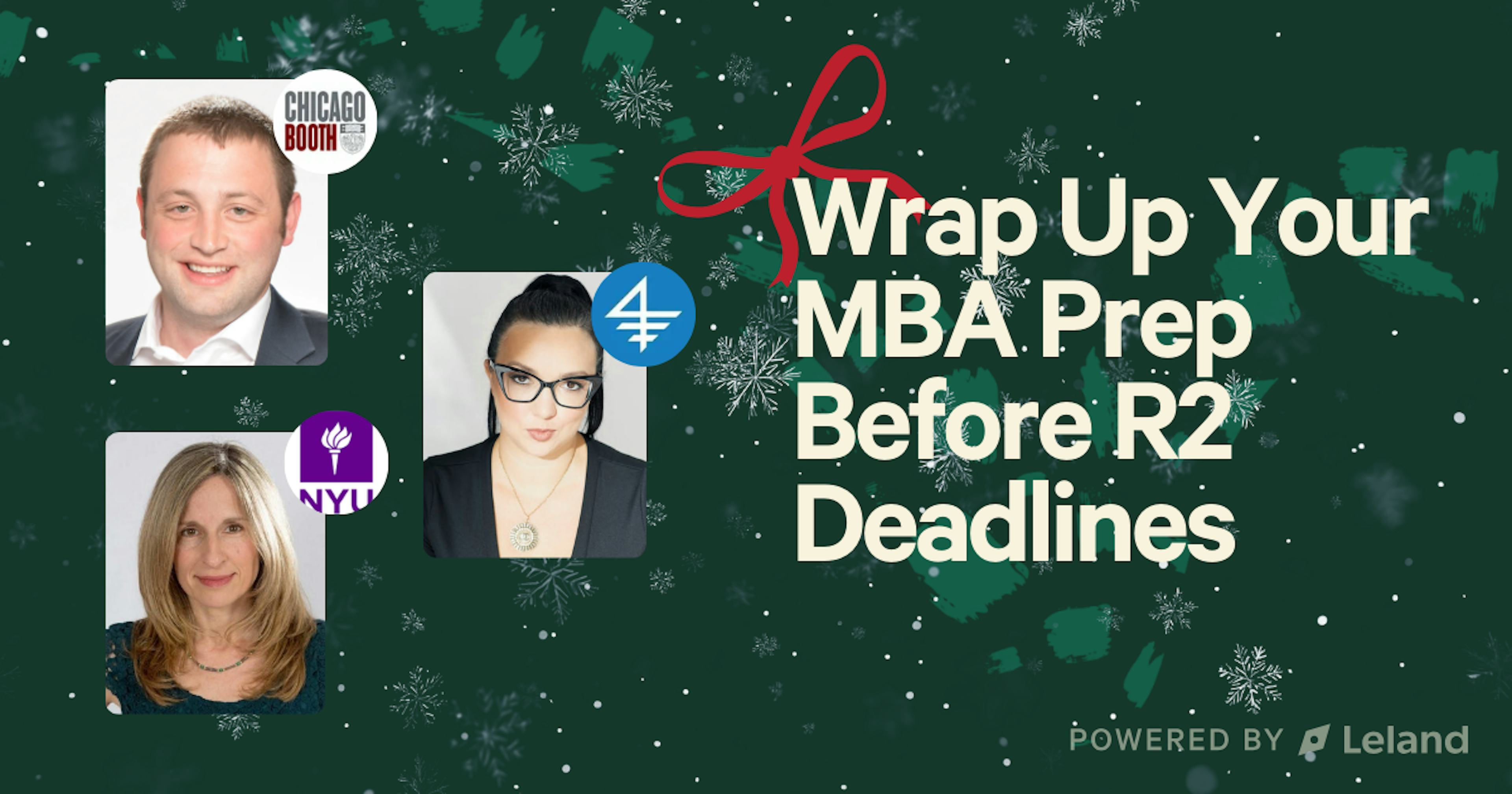 Wrap Up Your MBA Prep Before R2 Deadlines