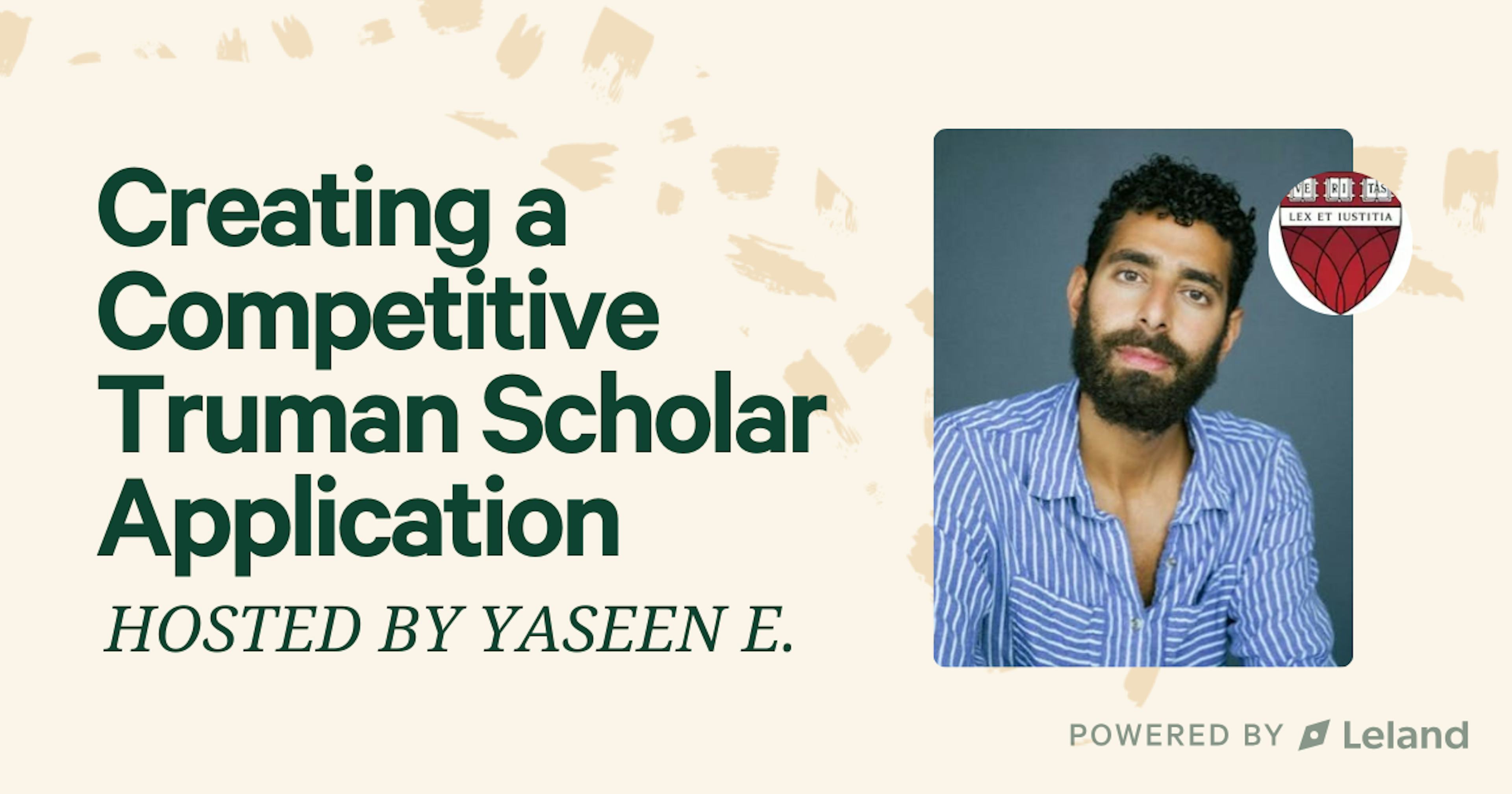 Creating a Competitive Truman Scholar Application