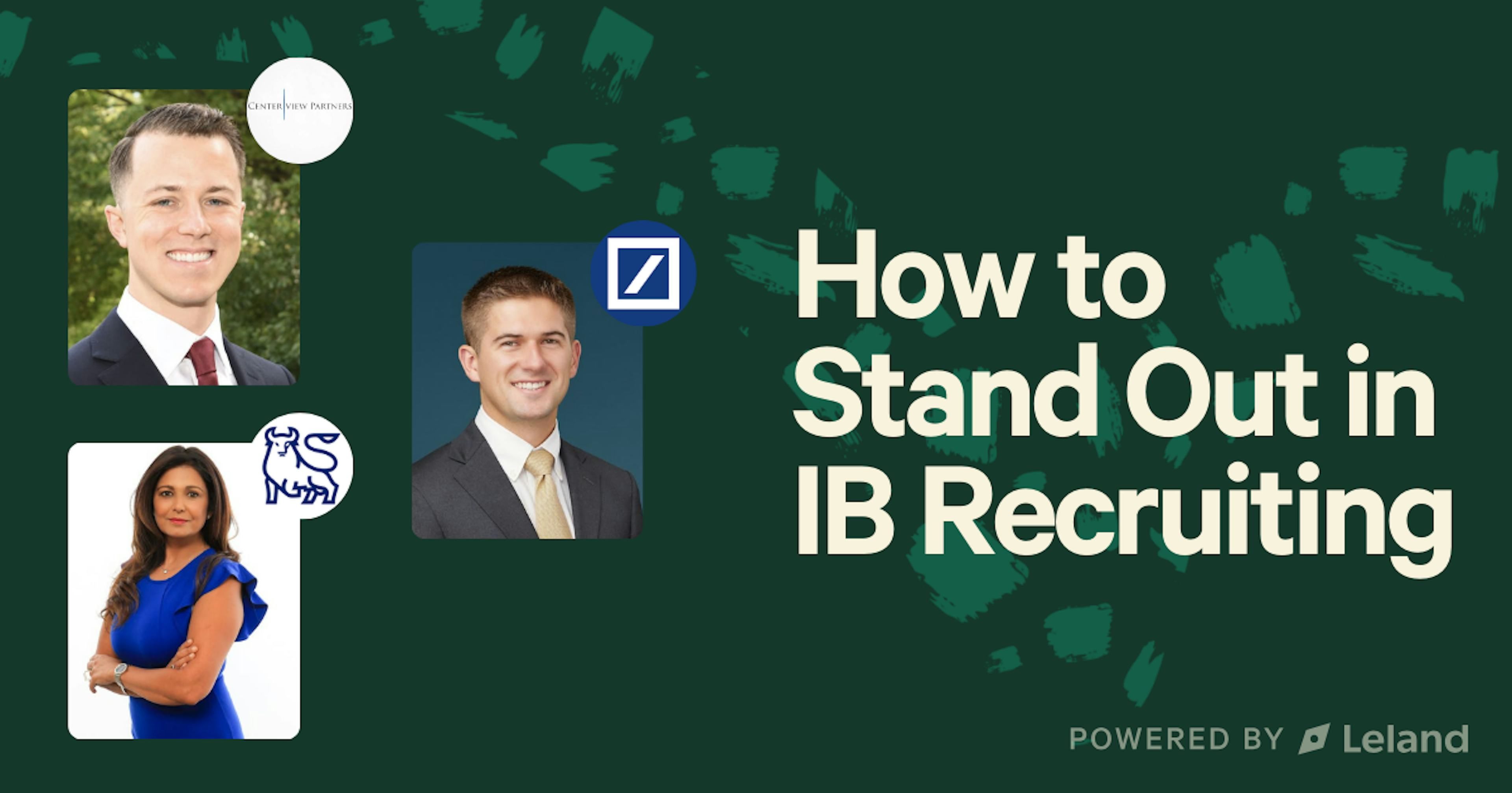 How to Stand Out in IB Recruiting