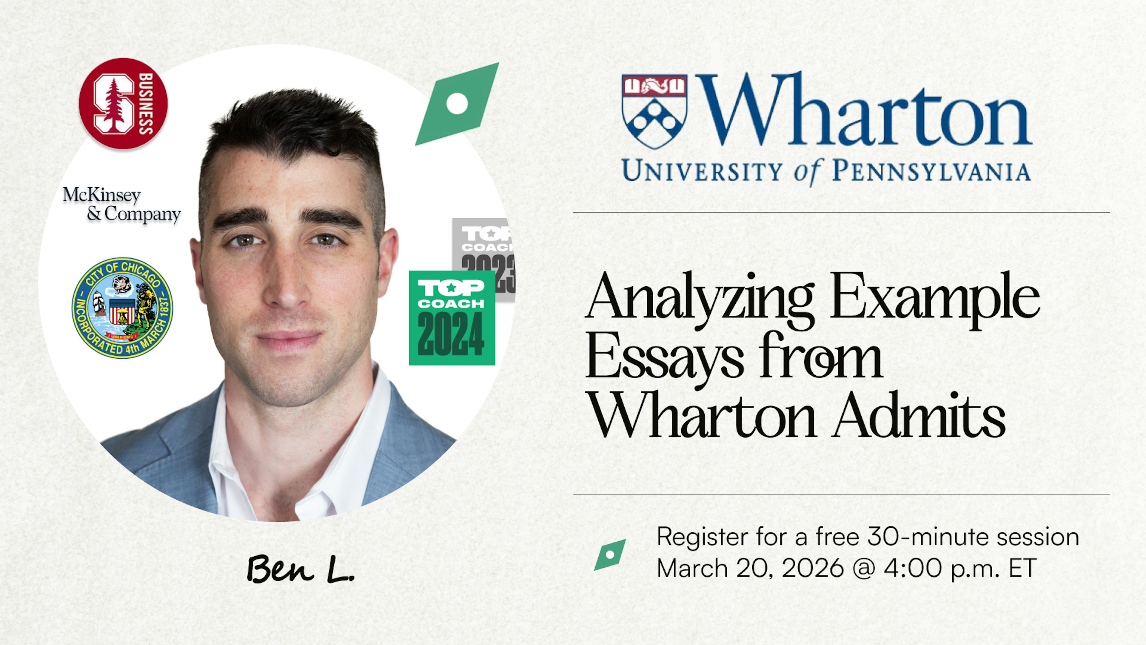 Analyzing Example Essays from Wharton Admits