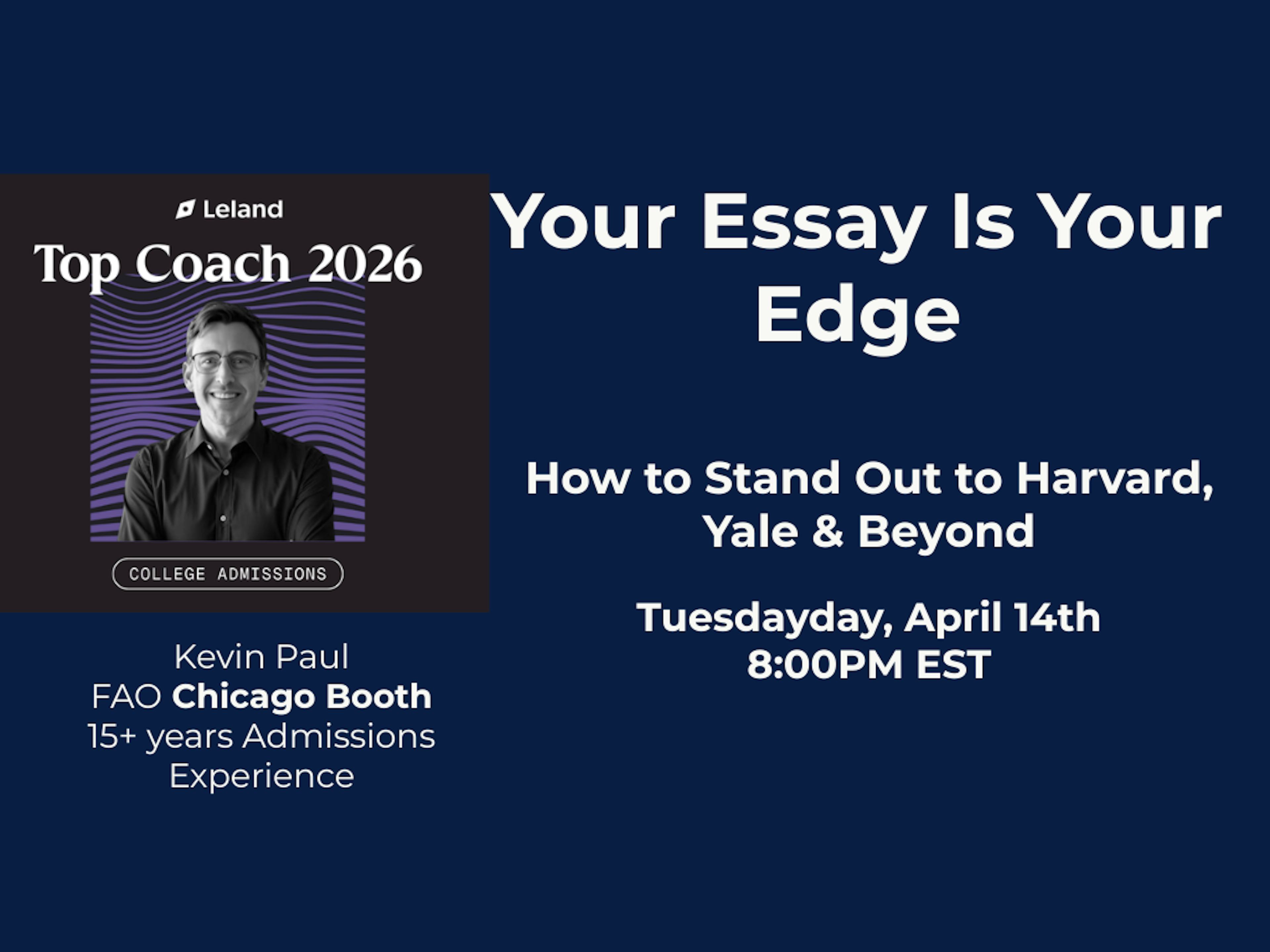 Your Essay Is Your Edge: Standing out to Colleges on the Common App