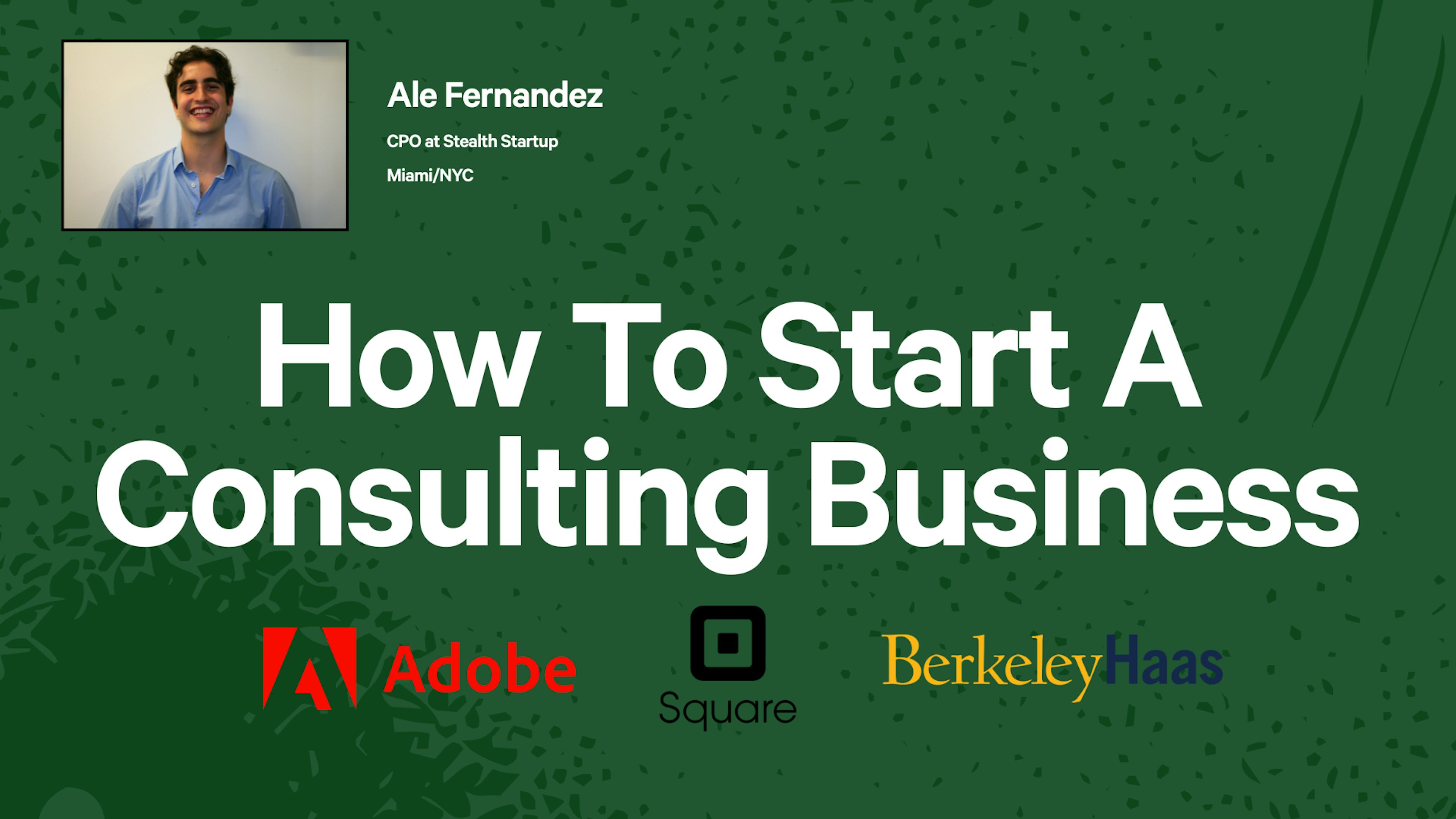 How To Start A Consulting Business