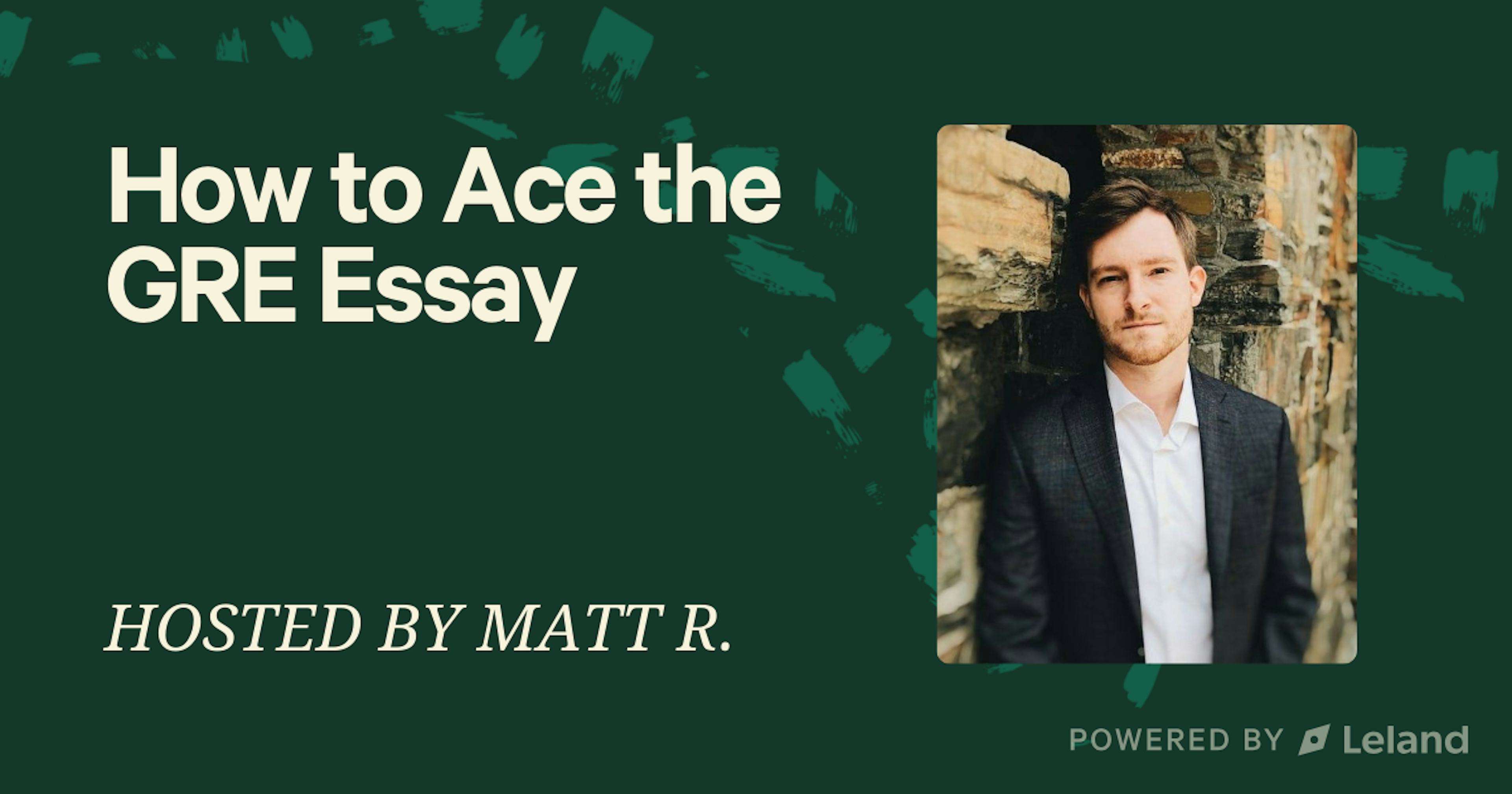 How to Ace the GRE Essay