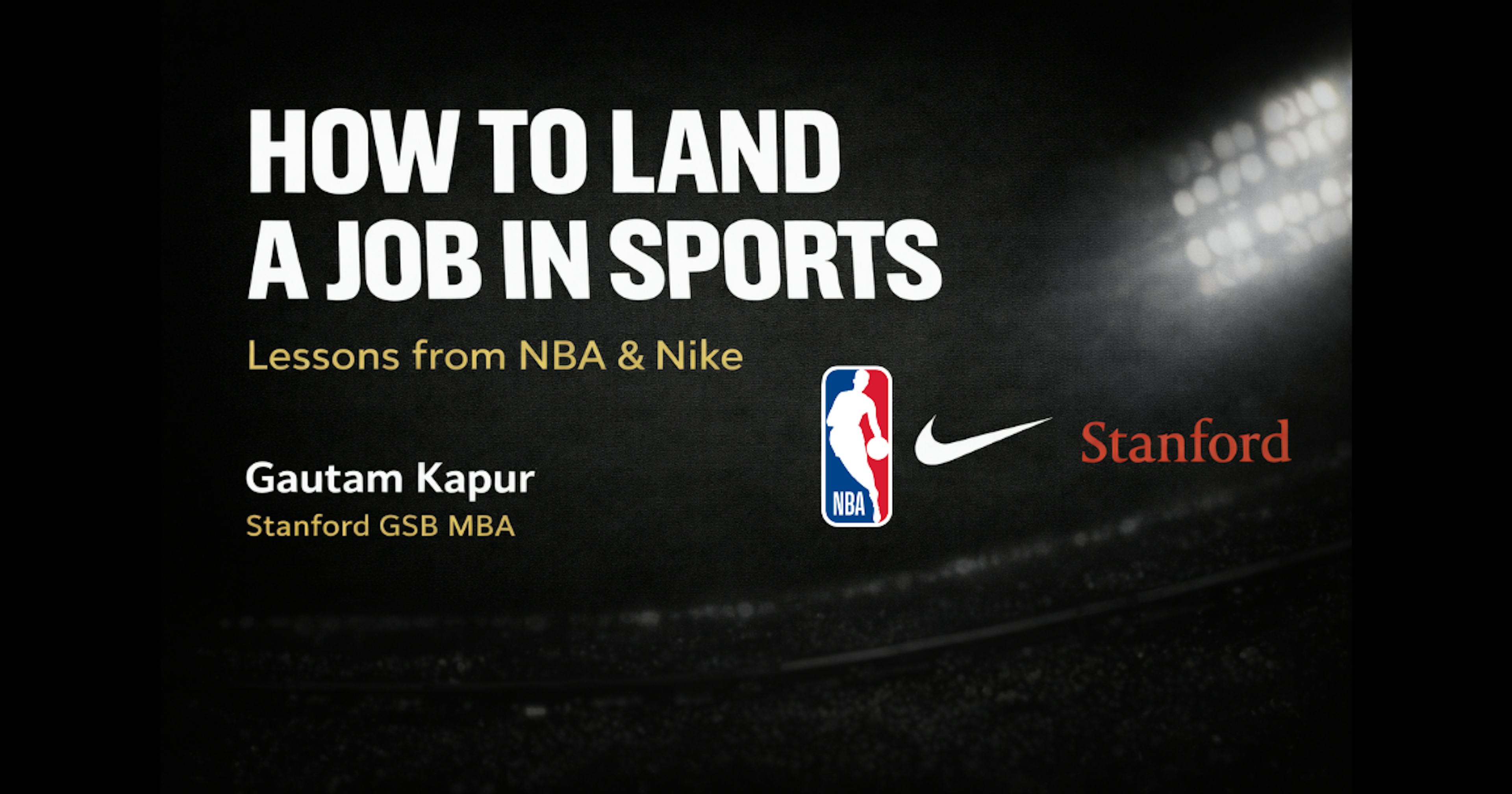 How to Break Into the Sports Industry: Lessons from the NBA & Nike