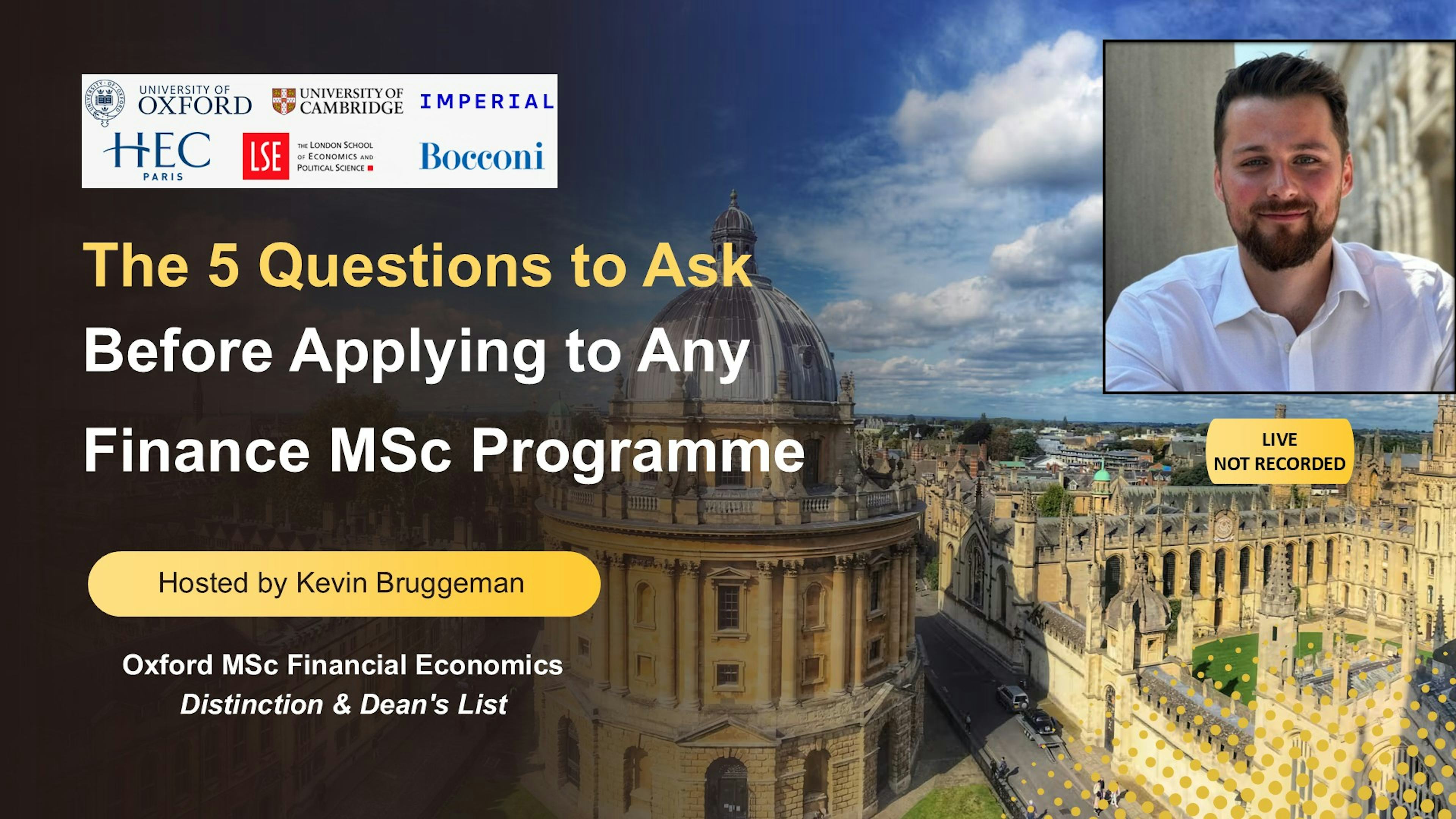 The 5 Questions to Ask Before Applying to Any Finance Master's