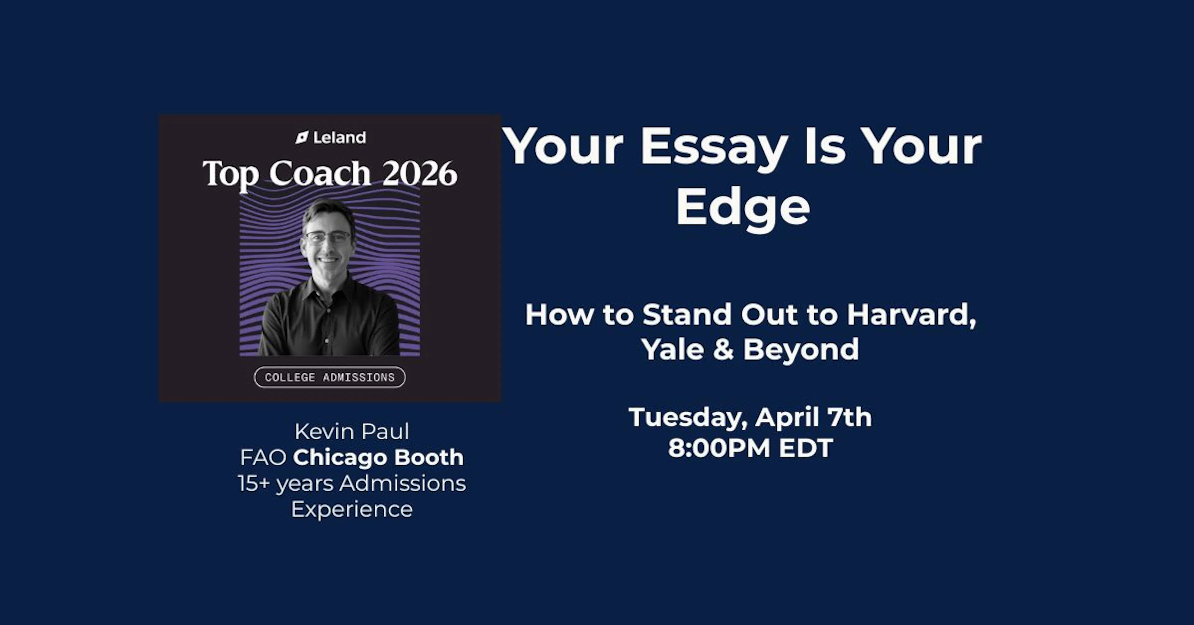 Your Essay Is Your Edge: Standing out to Colleges on the Common App