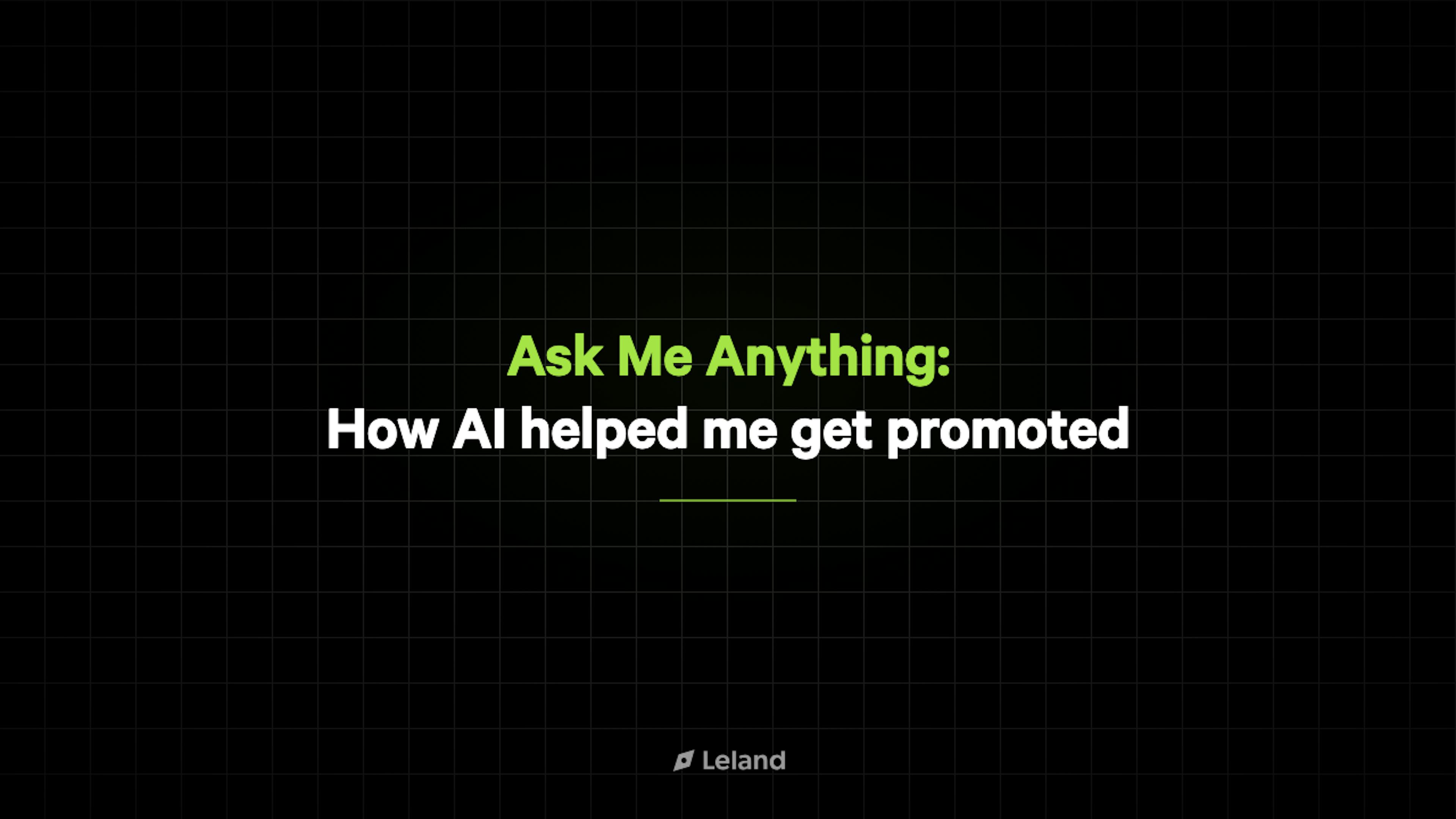AMA: How AI helped me get promoted
