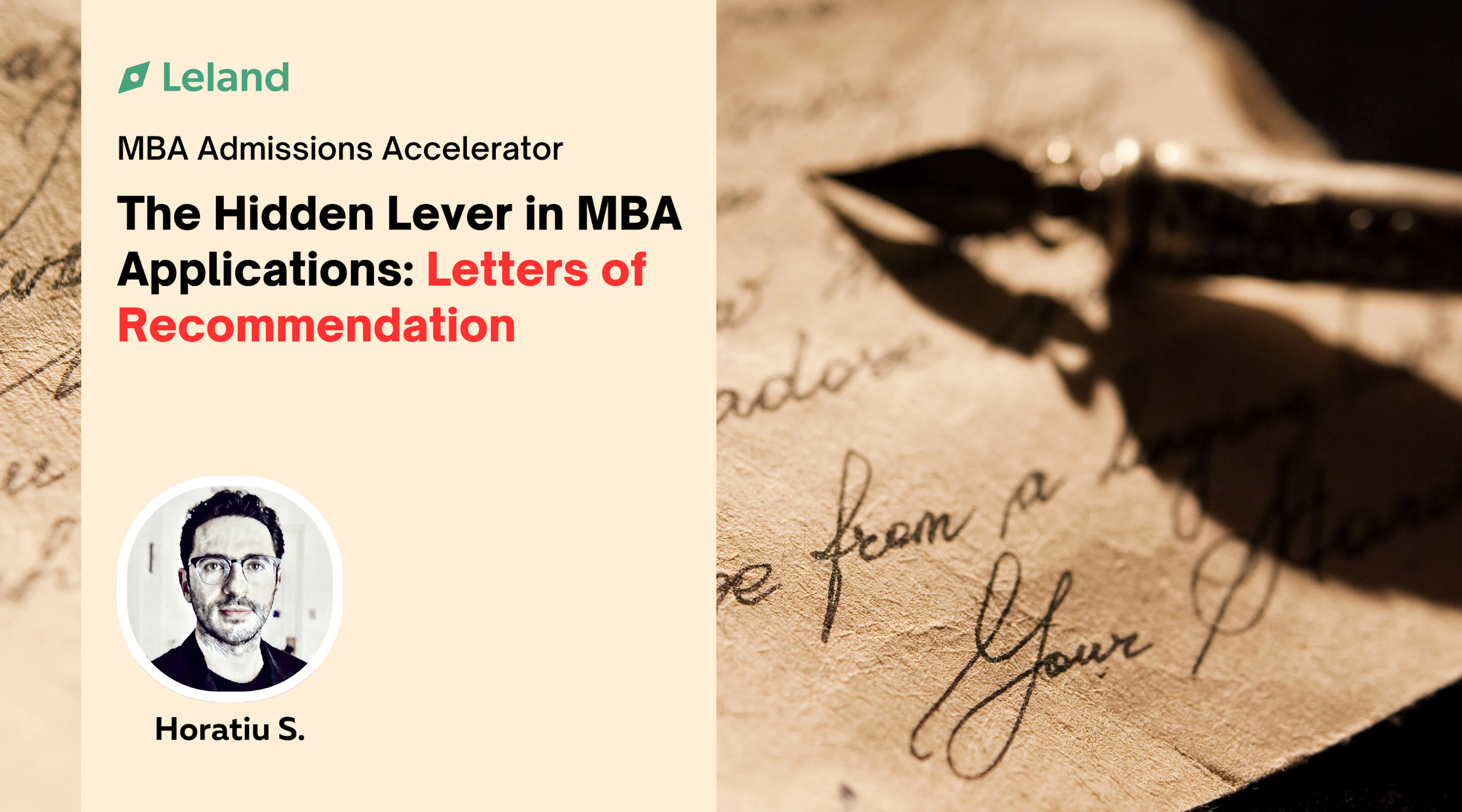The Hidden Lever in MBA Applications: Letters of Recommendation