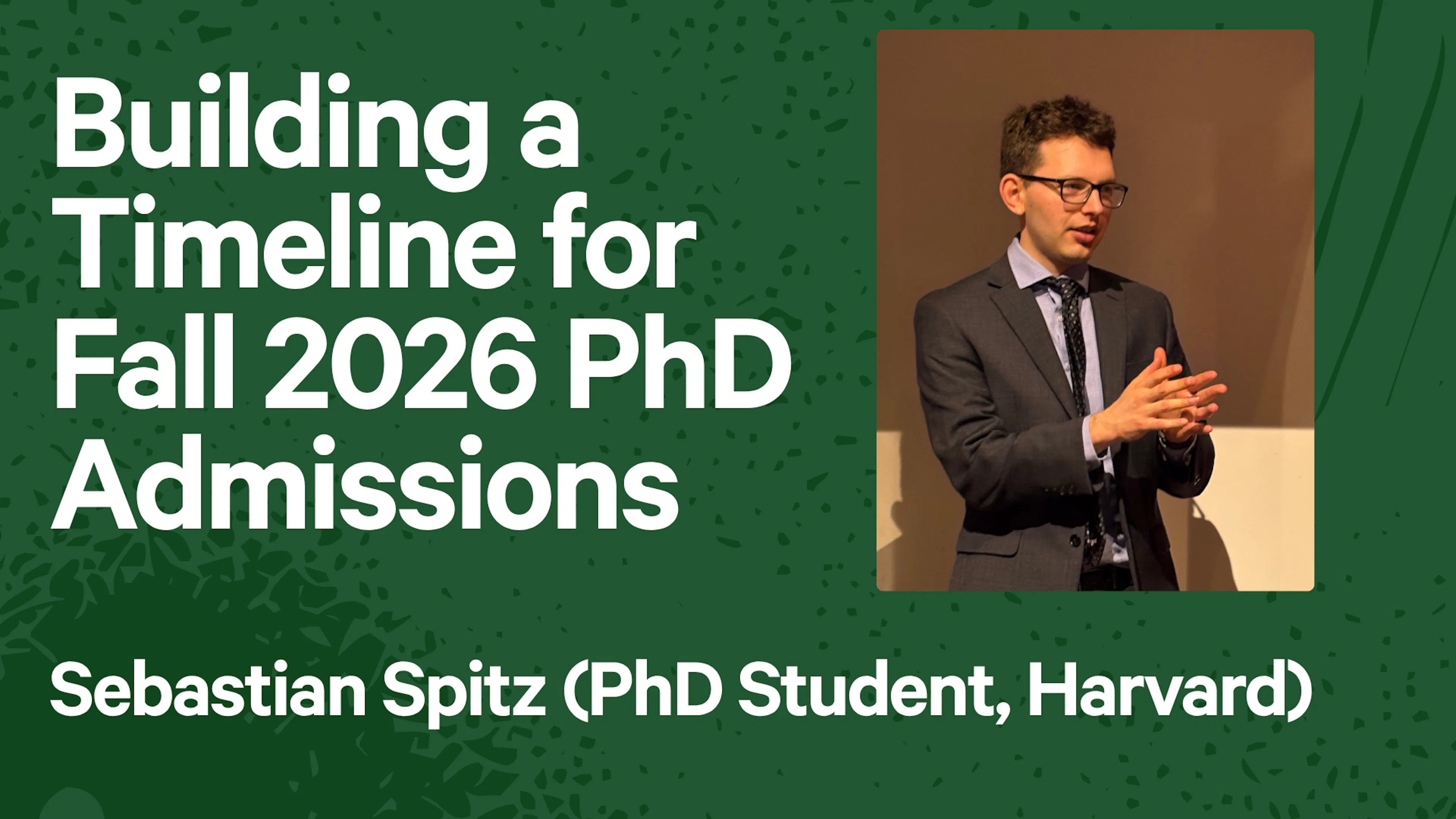 Building a Timeline for Fall 2026 PhD Admissions 