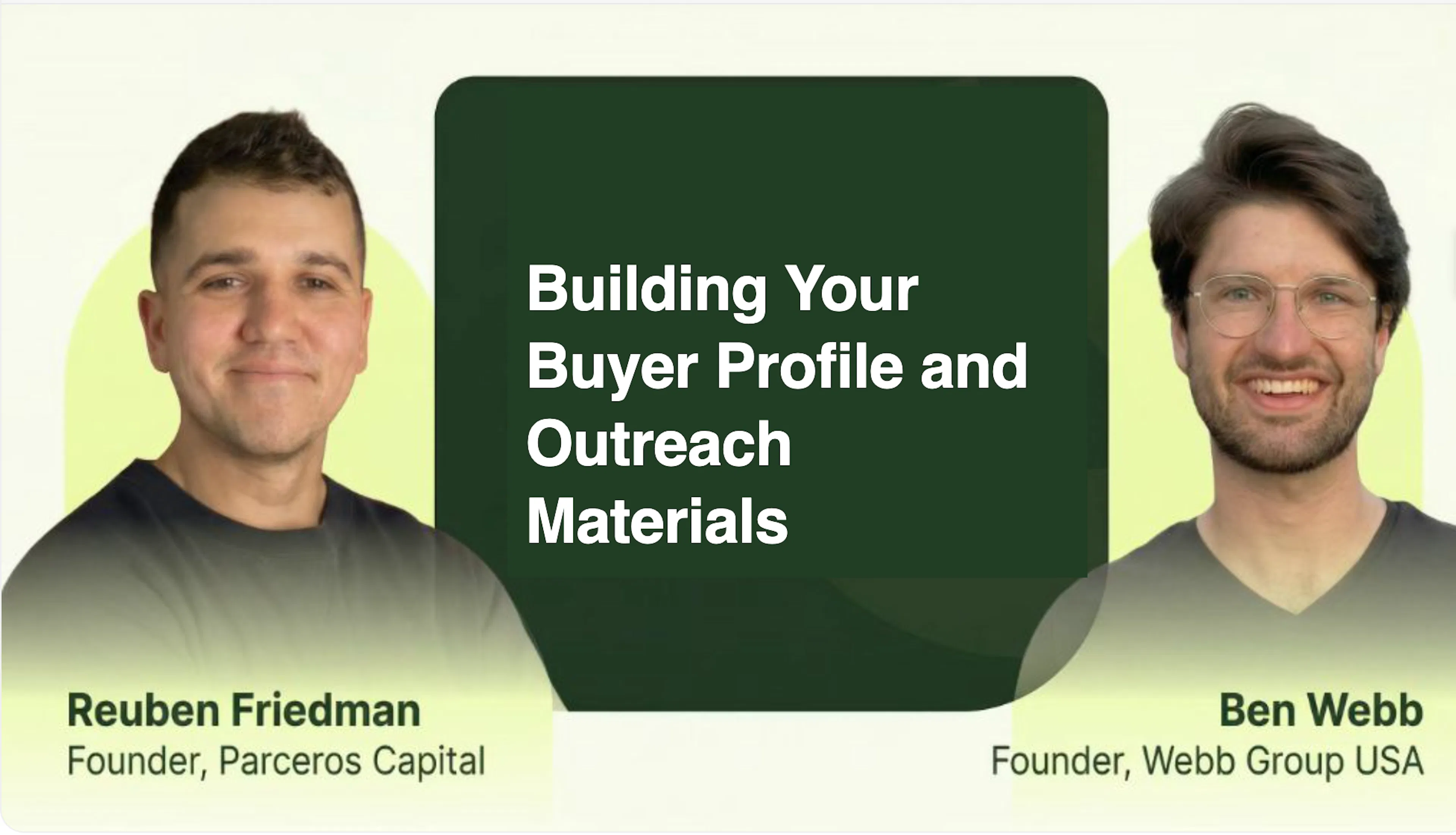 Building Your Buyer Profile and Outreach Materials