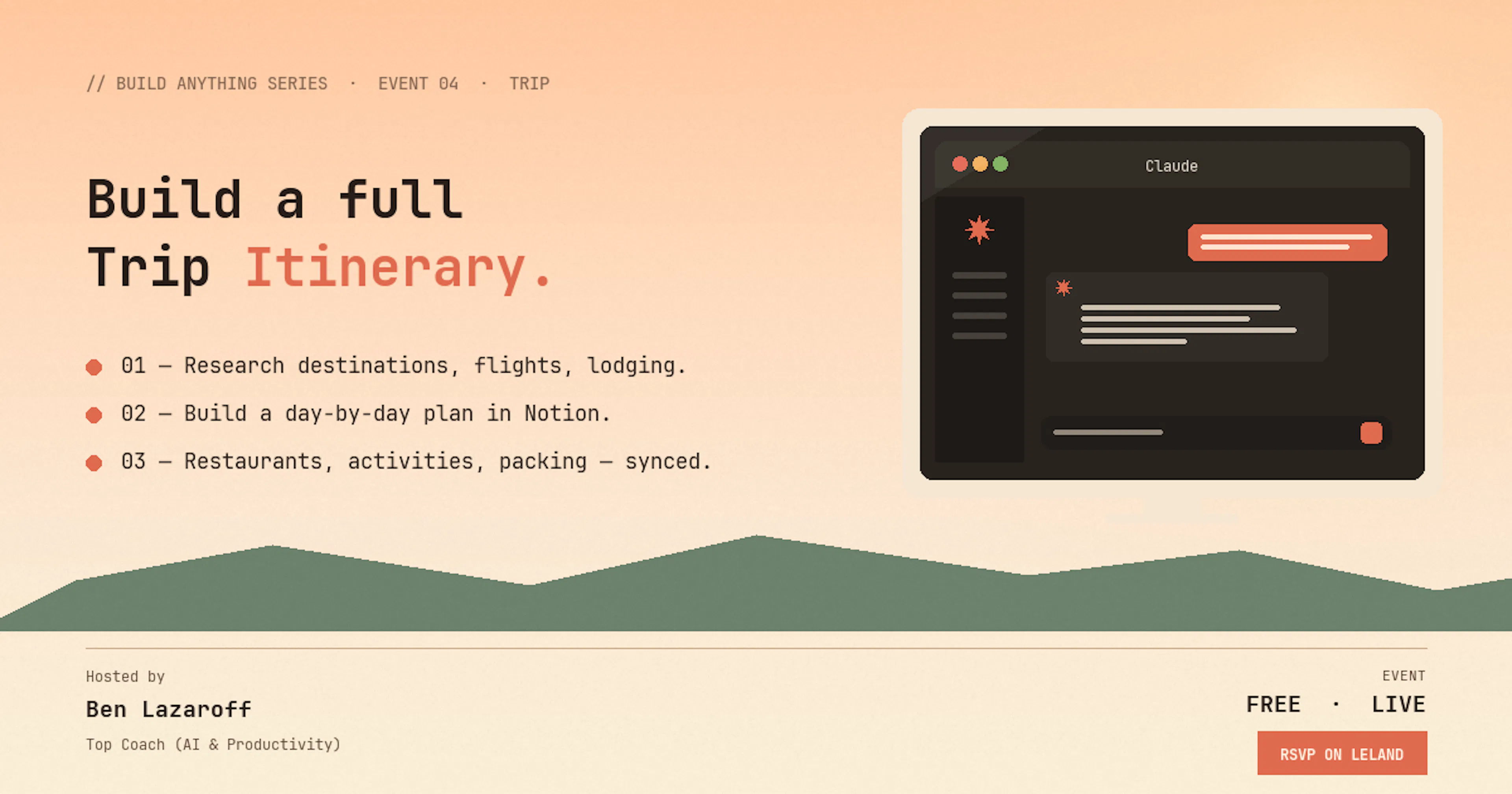 Build a Full Trip Itinerary with Claude Cowork & Code
