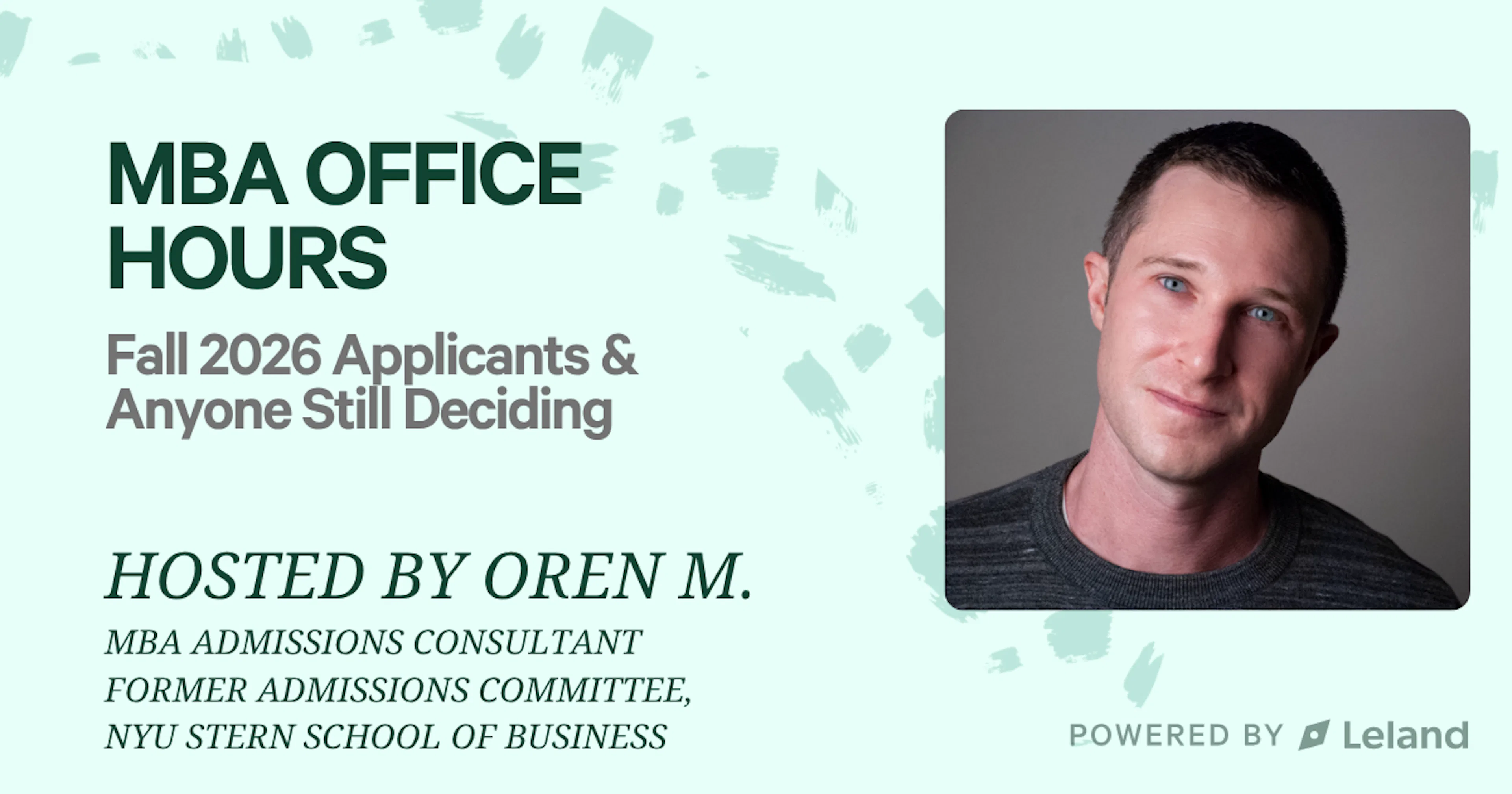 MBA Office Hours: Fall 2026 Applicants & Anyone Still Deciding