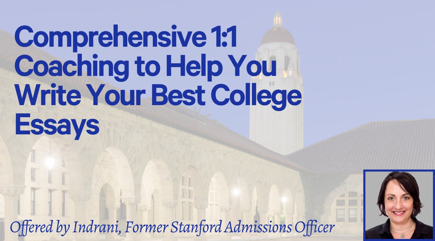 Comprehensive 1:1 Coaching to Help You Write Your Best College Essays
