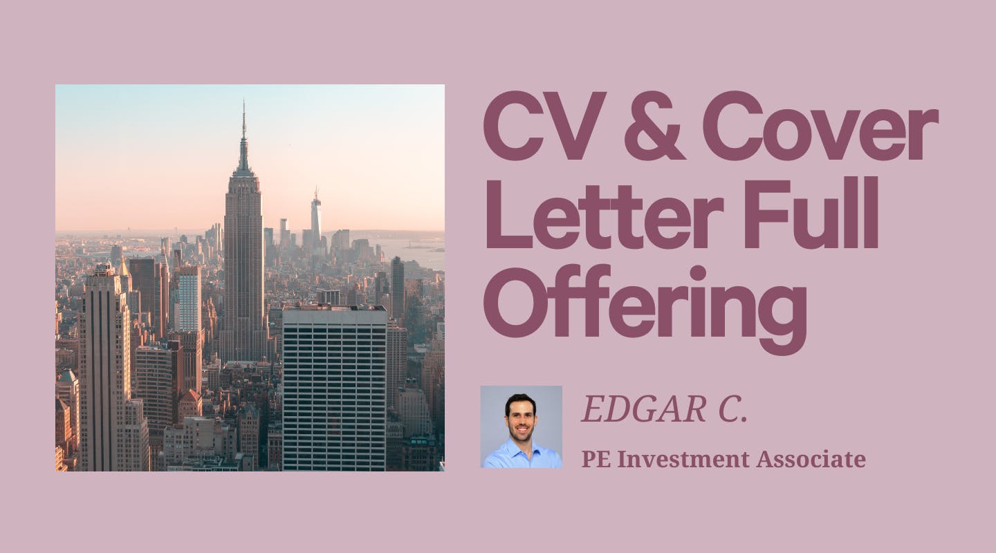 why private equity cover letter