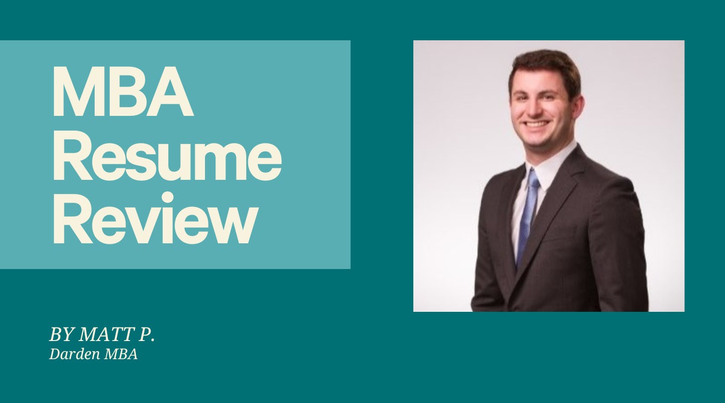 MBA Application: Resume Review