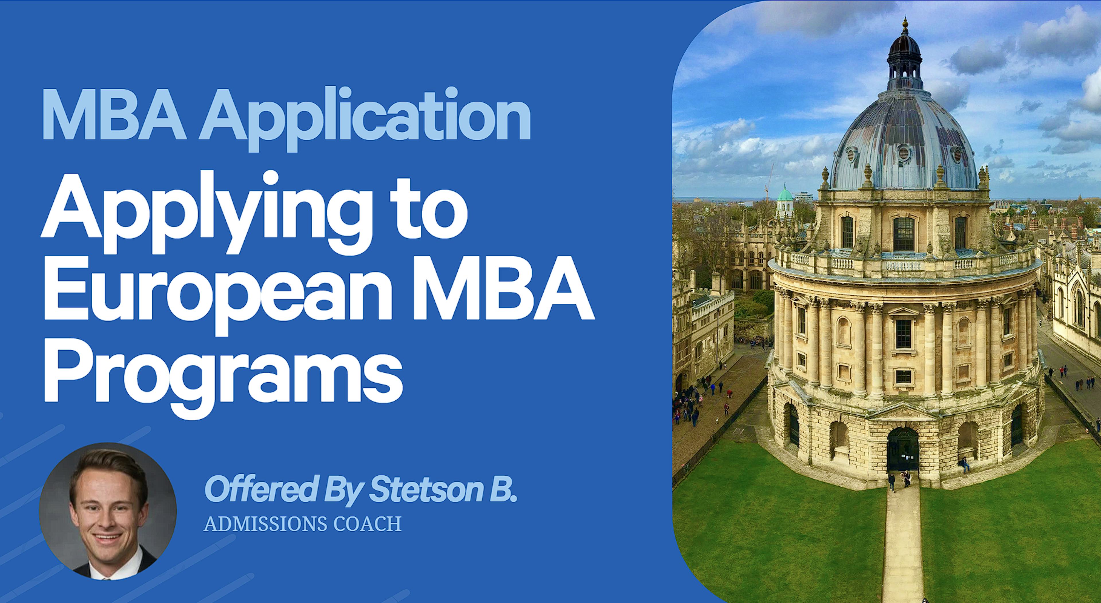 European MBA Admissions Consulting