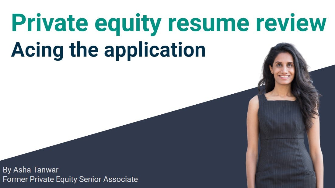 Private equity resume review - acing the application