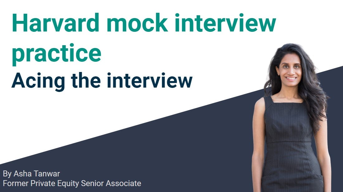 Harvard MBA - ace the mock interview