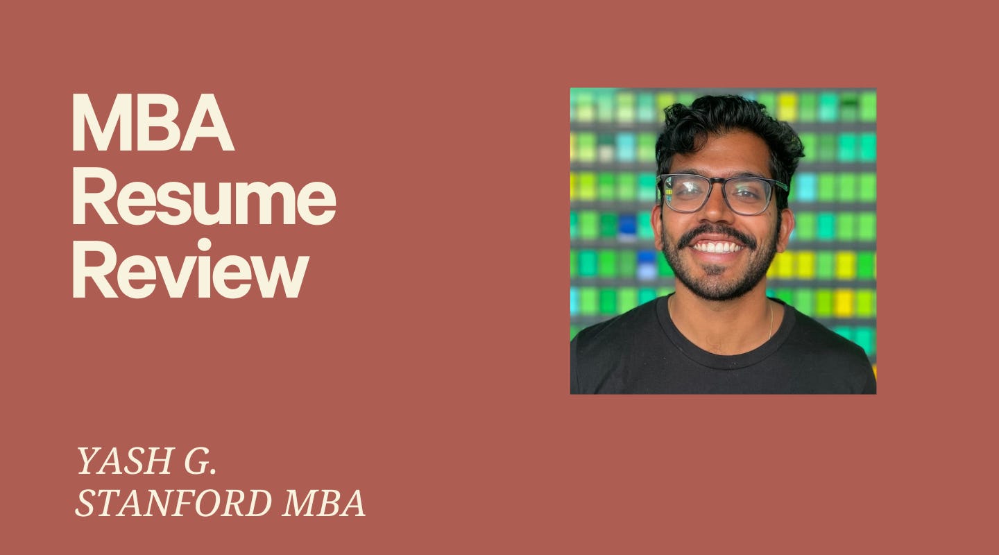 MBA Resume Review