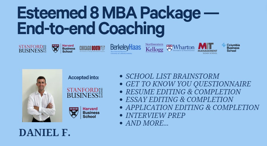 Acceptance into the Esteemed 8 MBA Programs