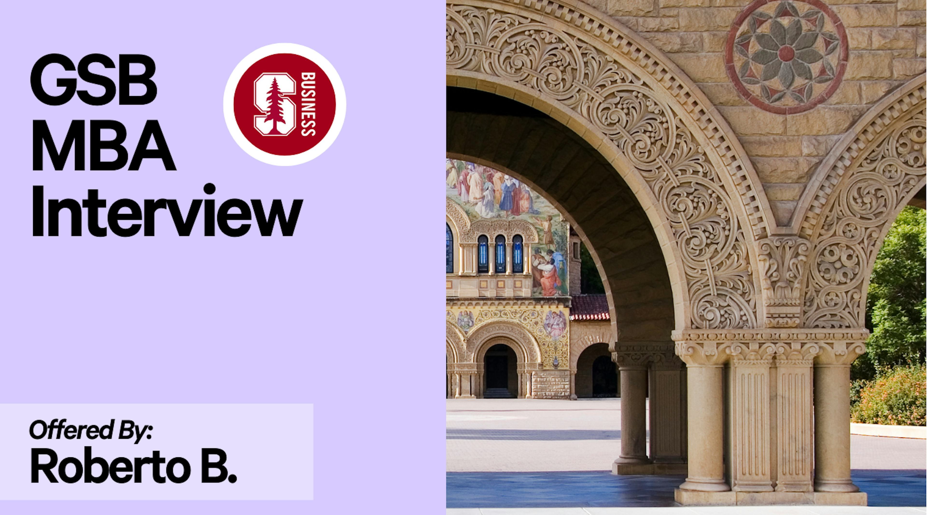 Stanford GSB - MBA Interview Prep