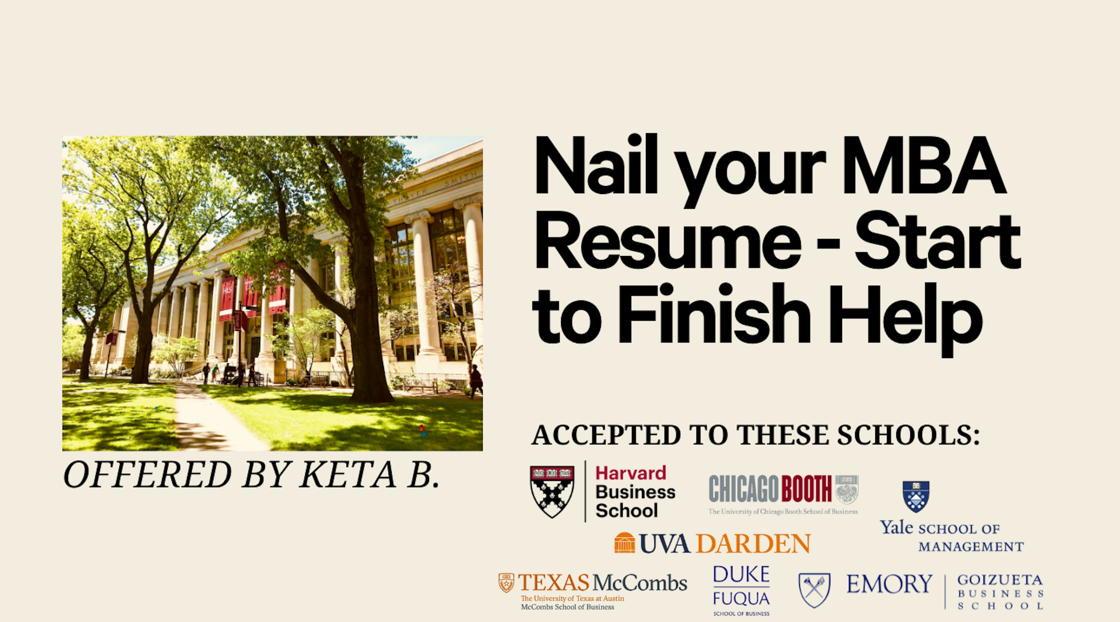 Ace your MBA Applications Resume